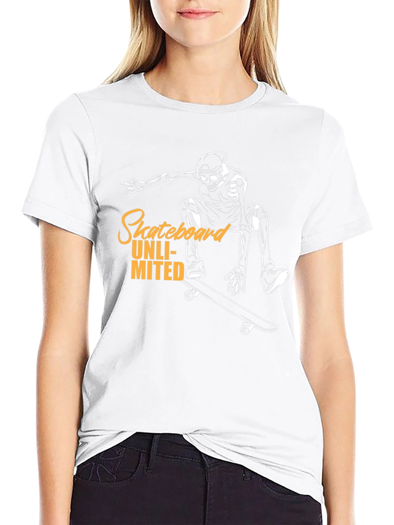 Skateboard Unlimited Black Graphic Tee
