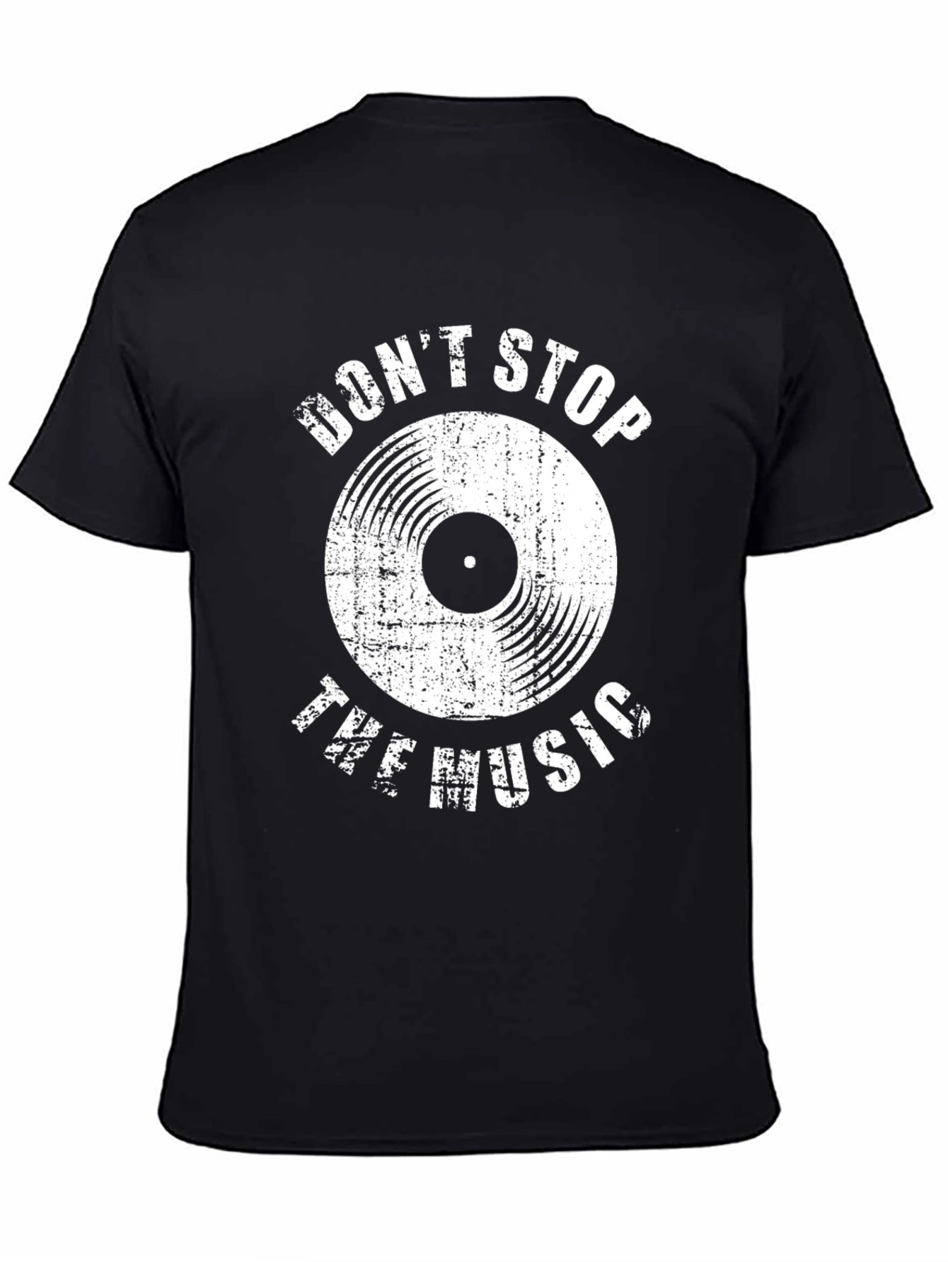 Dont Stop the Music Graphic Tee - Black