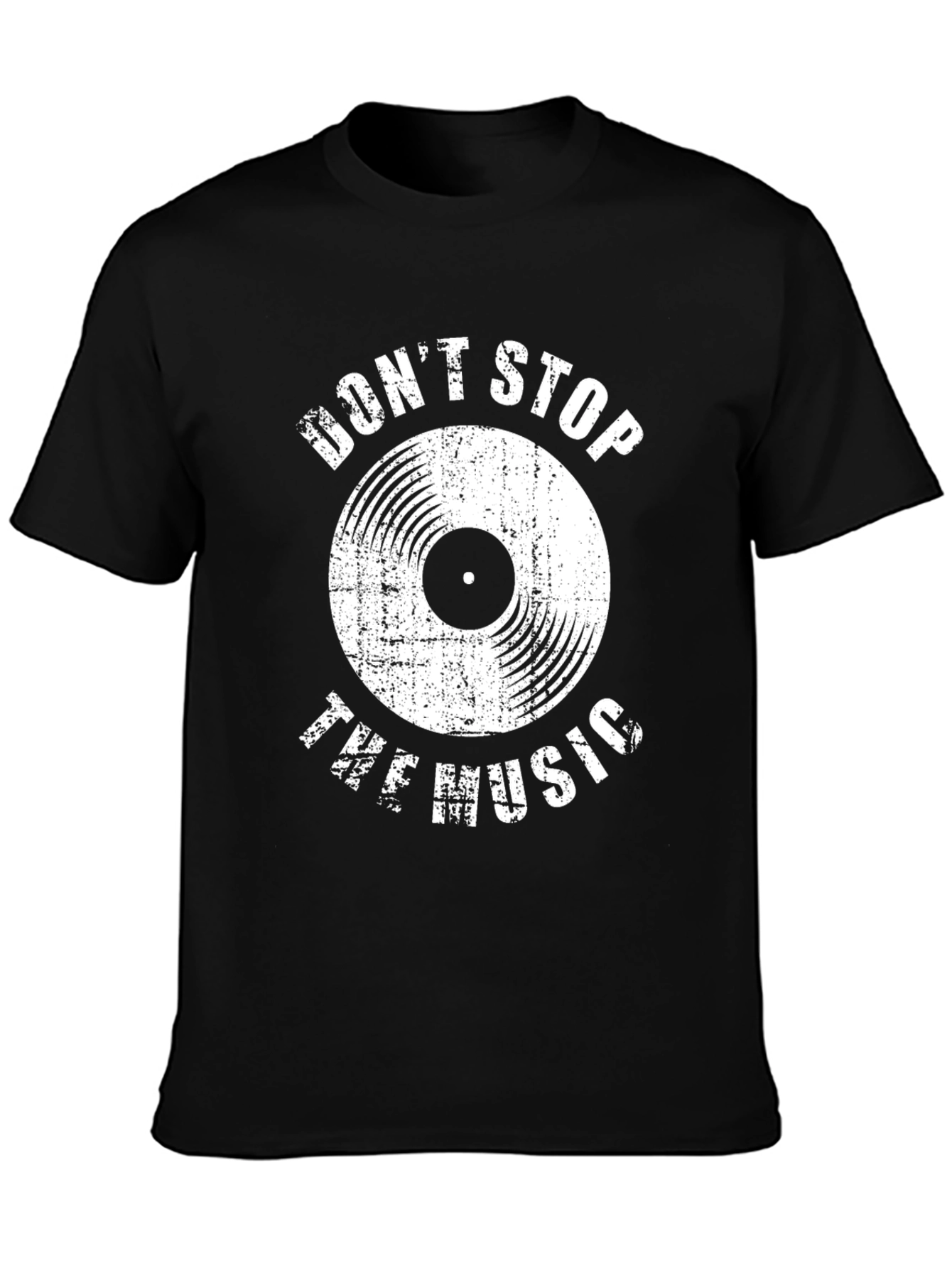 Dont Stop the Music Graphic Tee - Black
