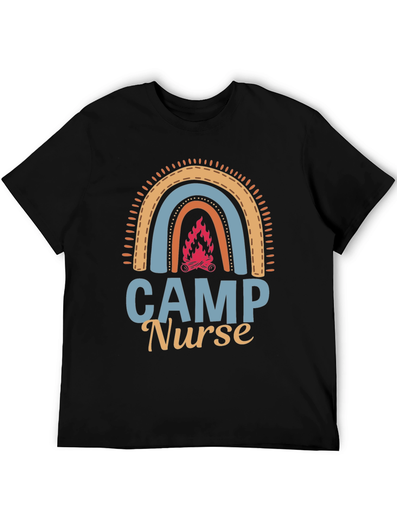 Camp Nurse Rainbow Graphic T-Shirt