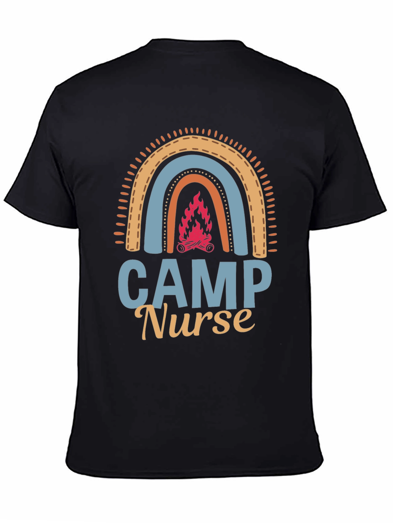 Camp Nurse Rainbow Graphic T-Shirt