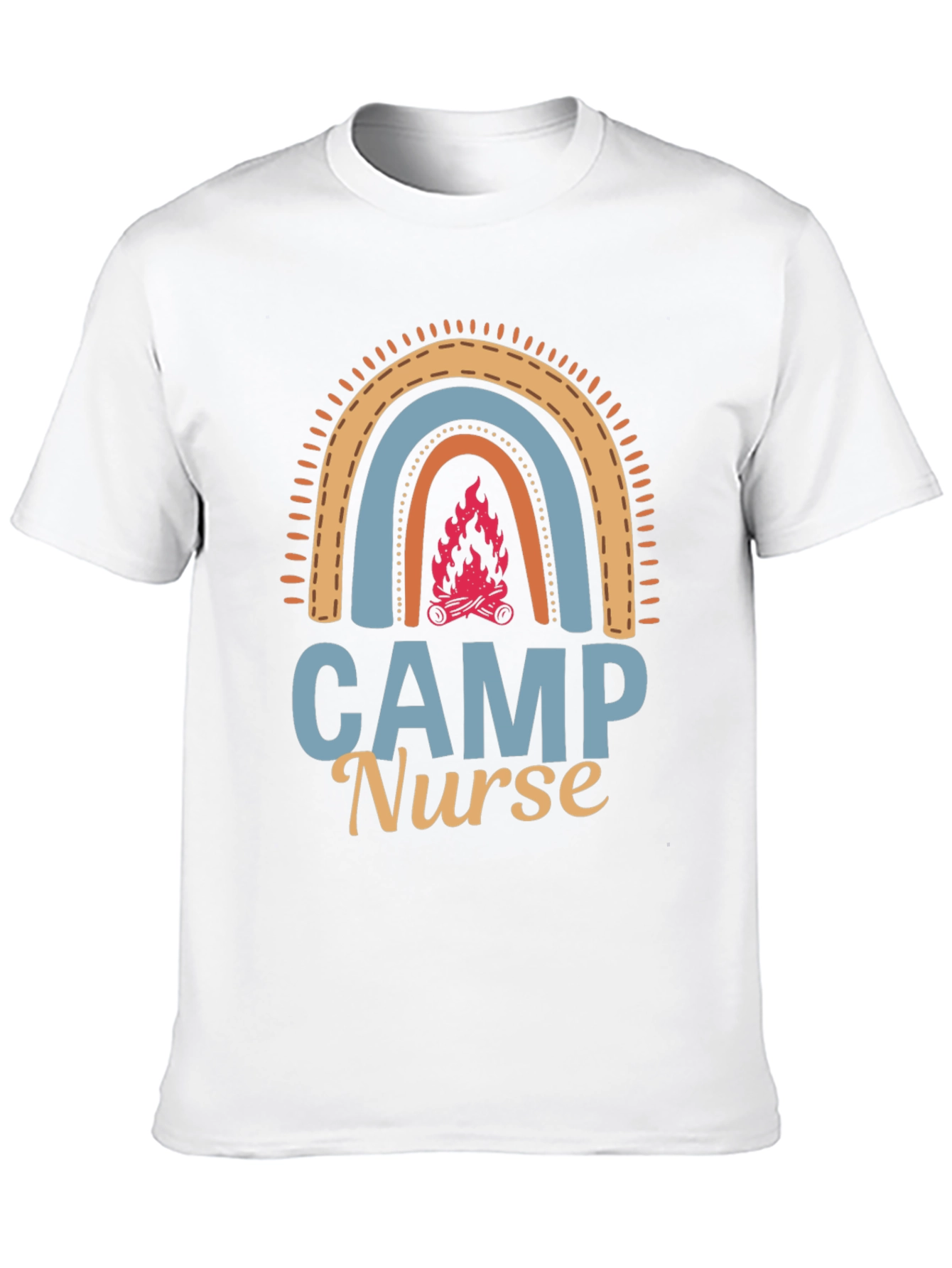 Camp Nurse Rainbow Graphic T-Shirt