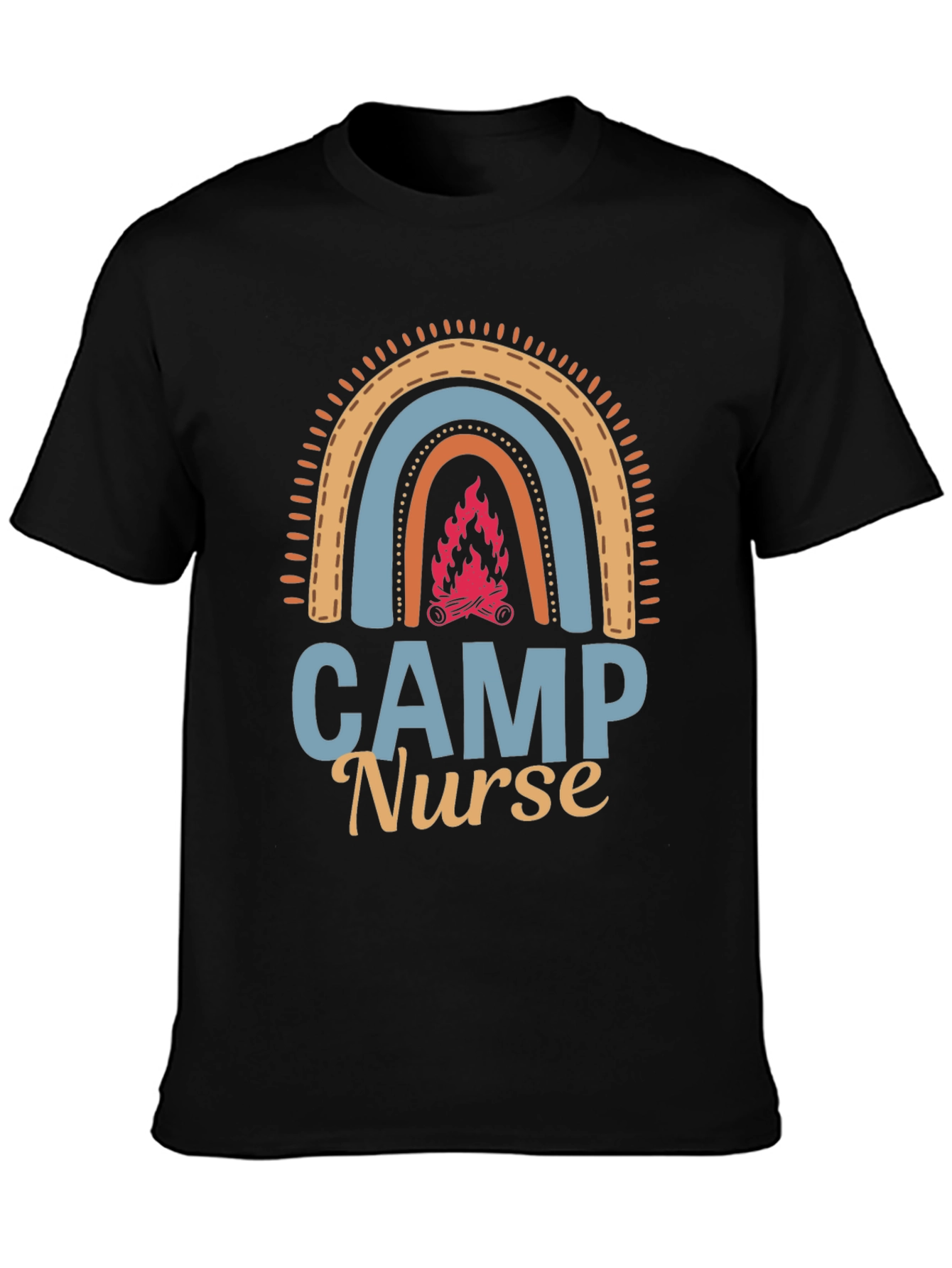 Camp Nurse Rainbow Graphic T-Shirt