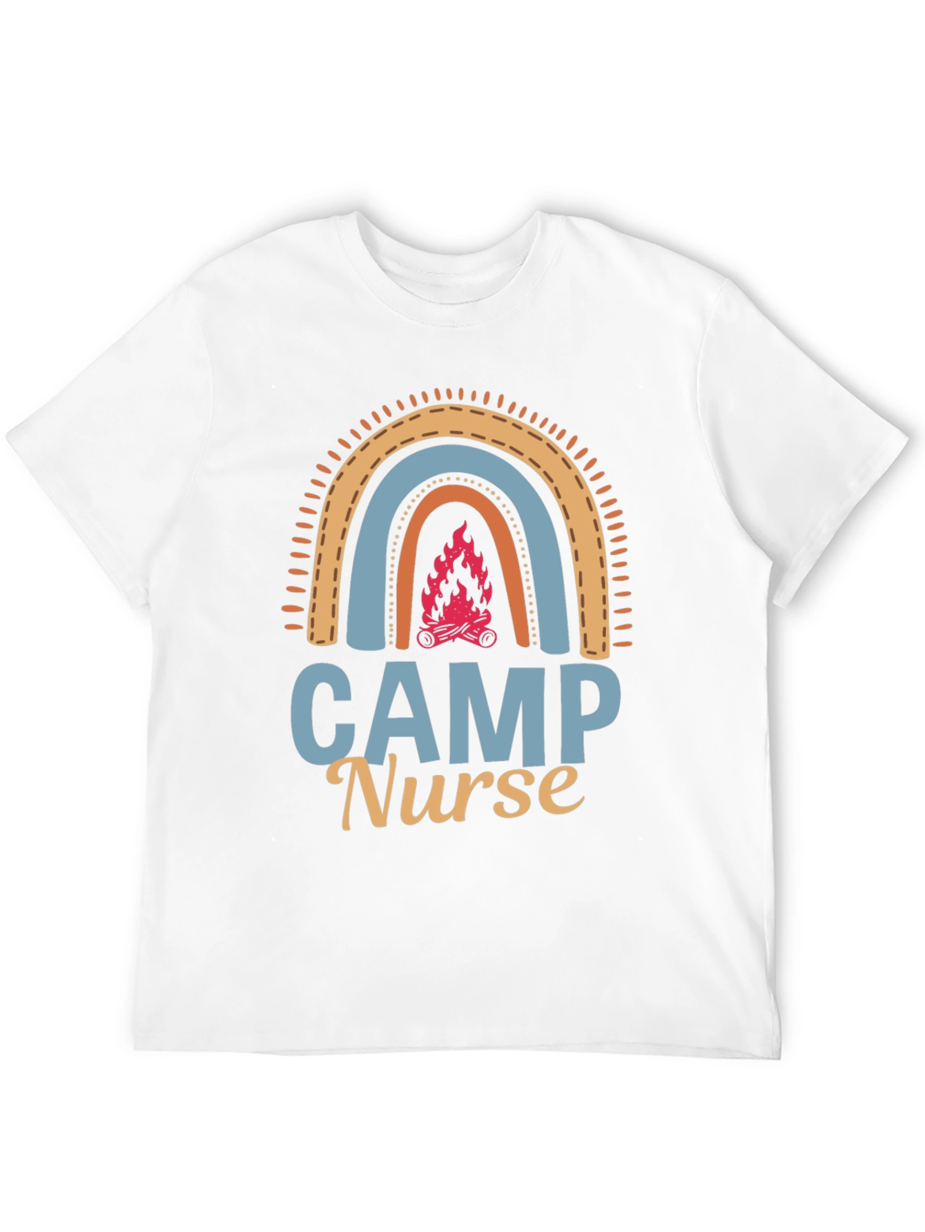 Camp Nurse Rainbow Graphic T-Shirt