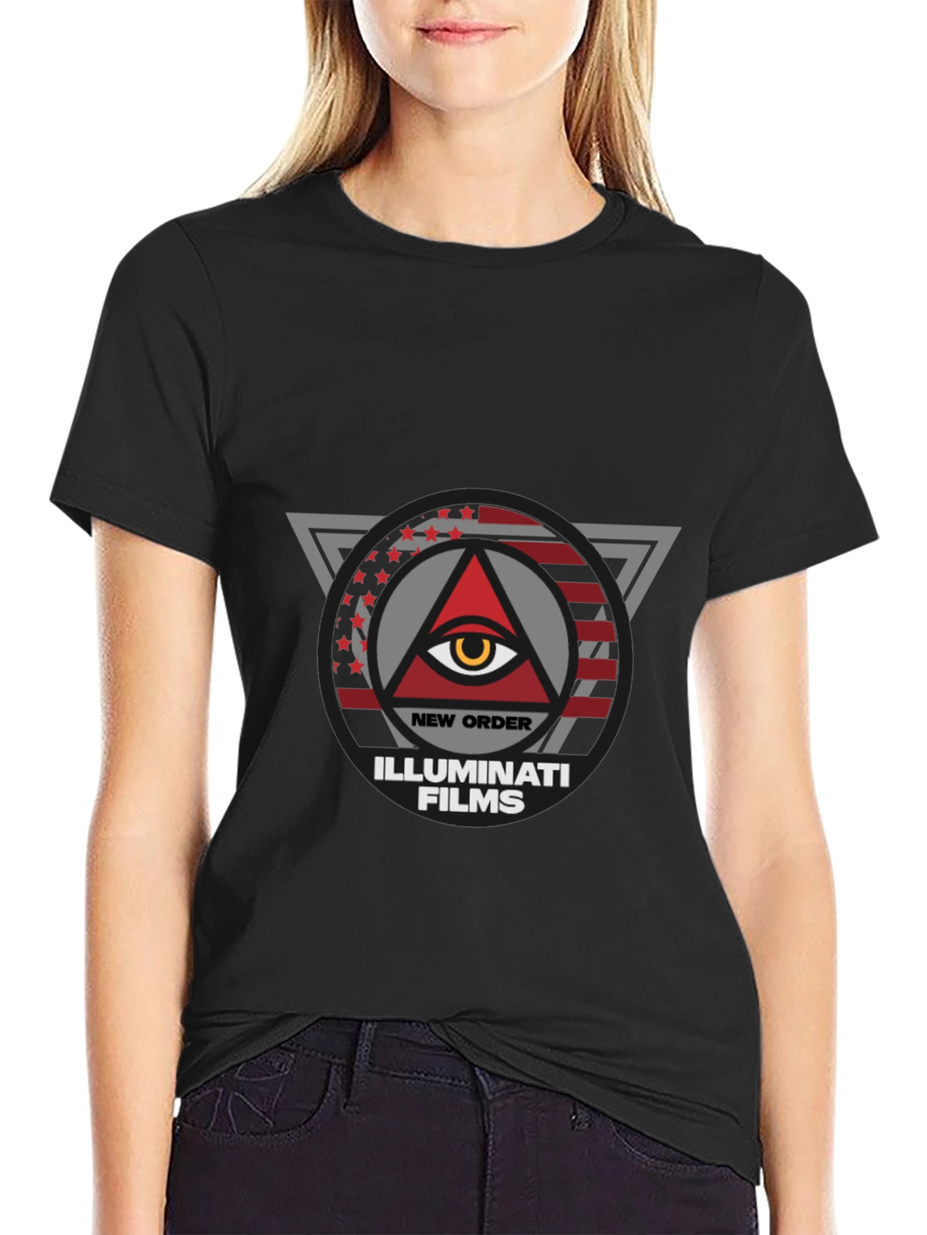New Order Illuminati Films Graphic T-Shirt