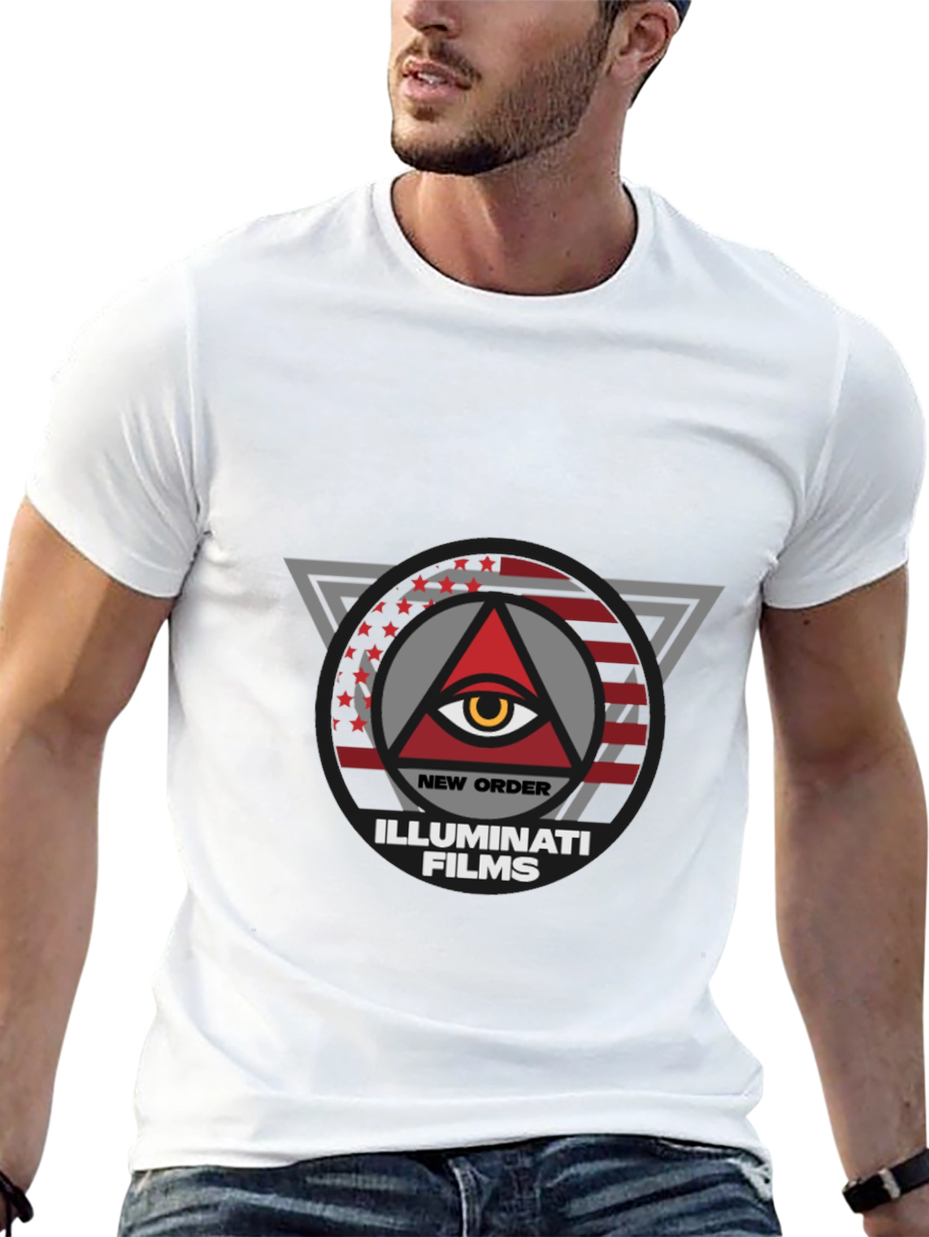 New Order Illuminati Films Graphic T-Shirt