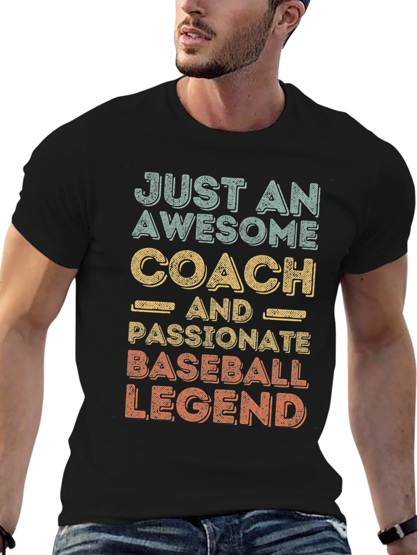 Awesome Baseball Coach Legend Graphic Tee