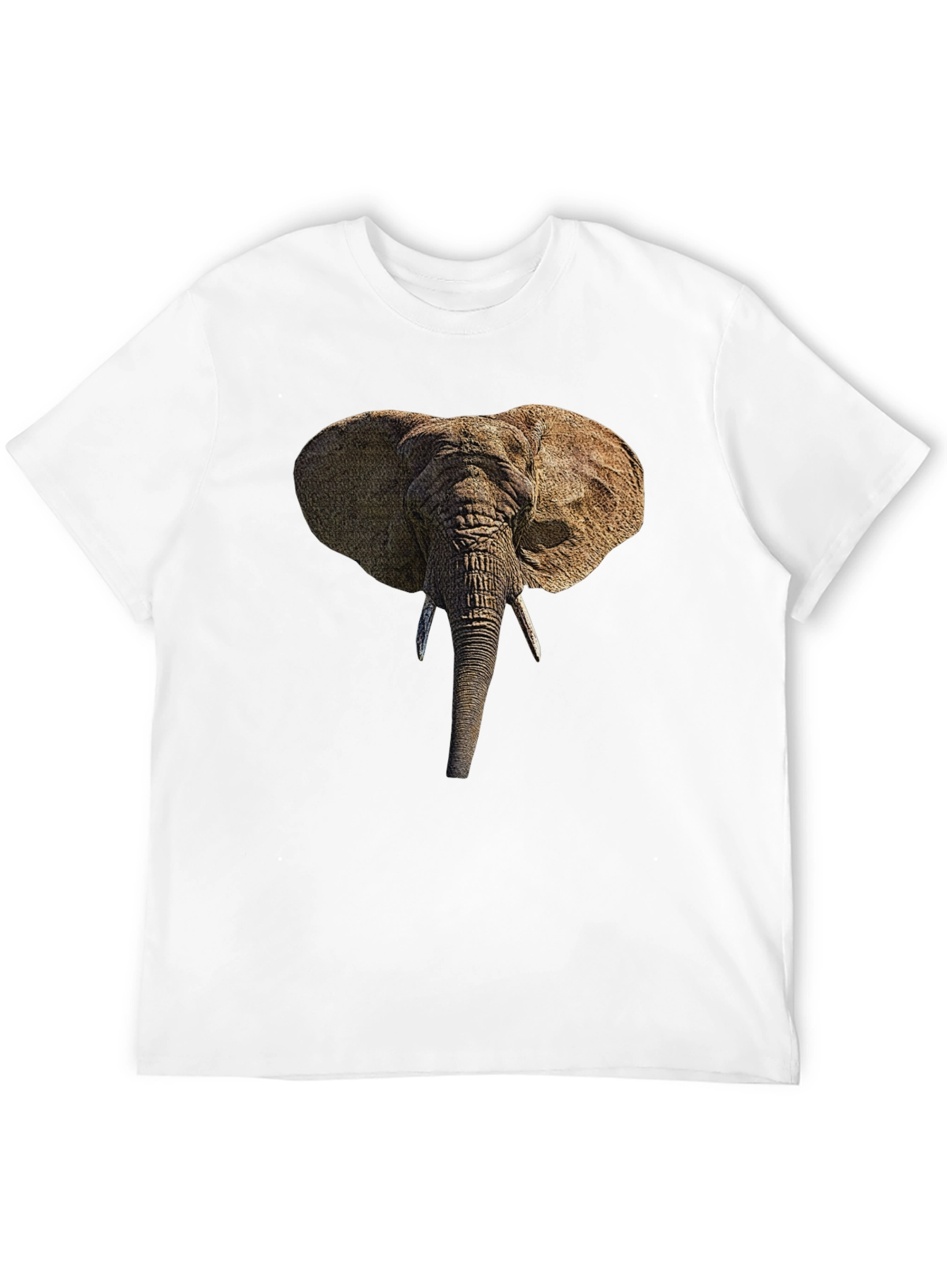 Elephant Head Graphic Black T-Shirt