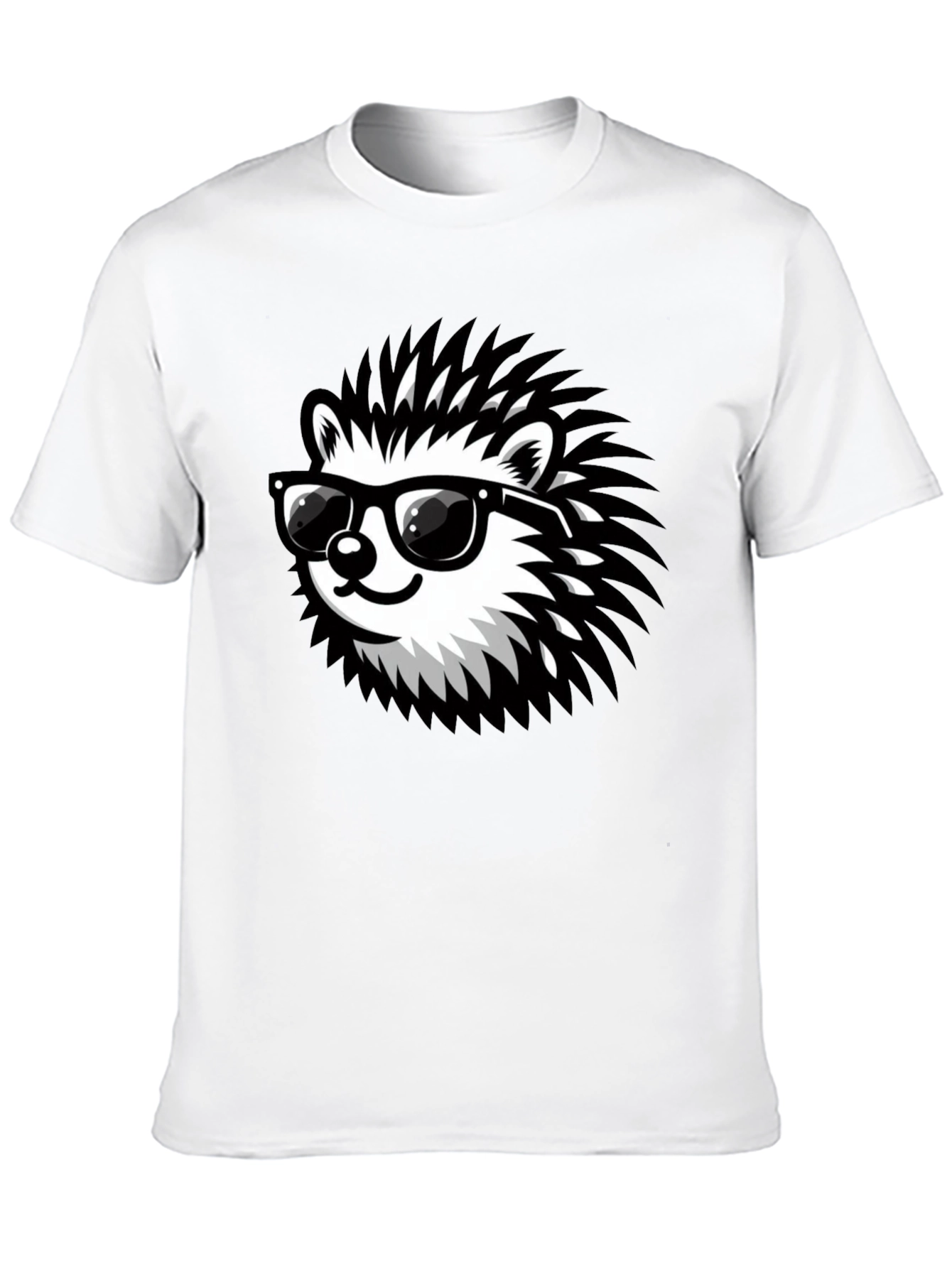 Cool Hedgehog Graphic Tee - Black
