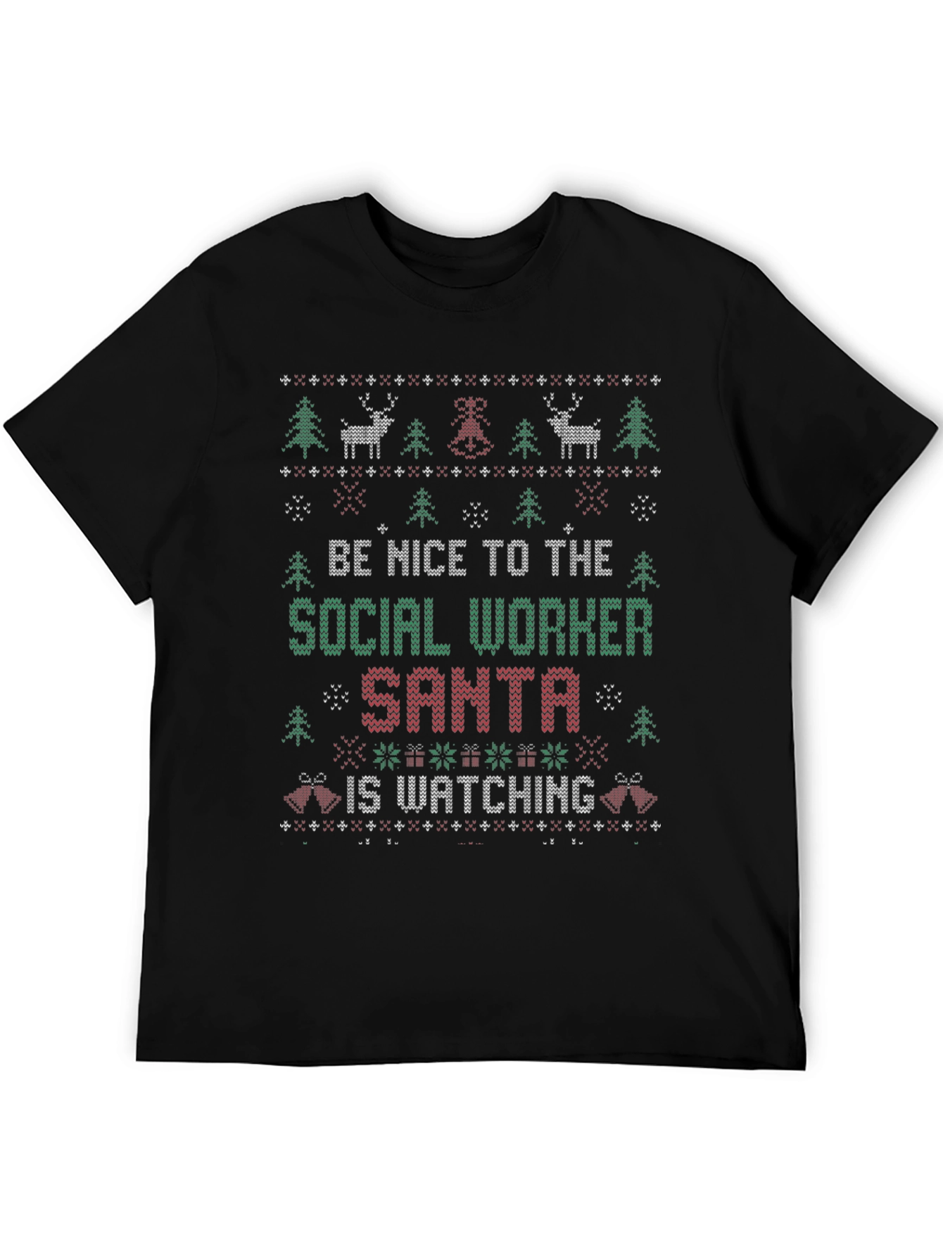 Social Worker Santa Ugly Christmas T-Shirt