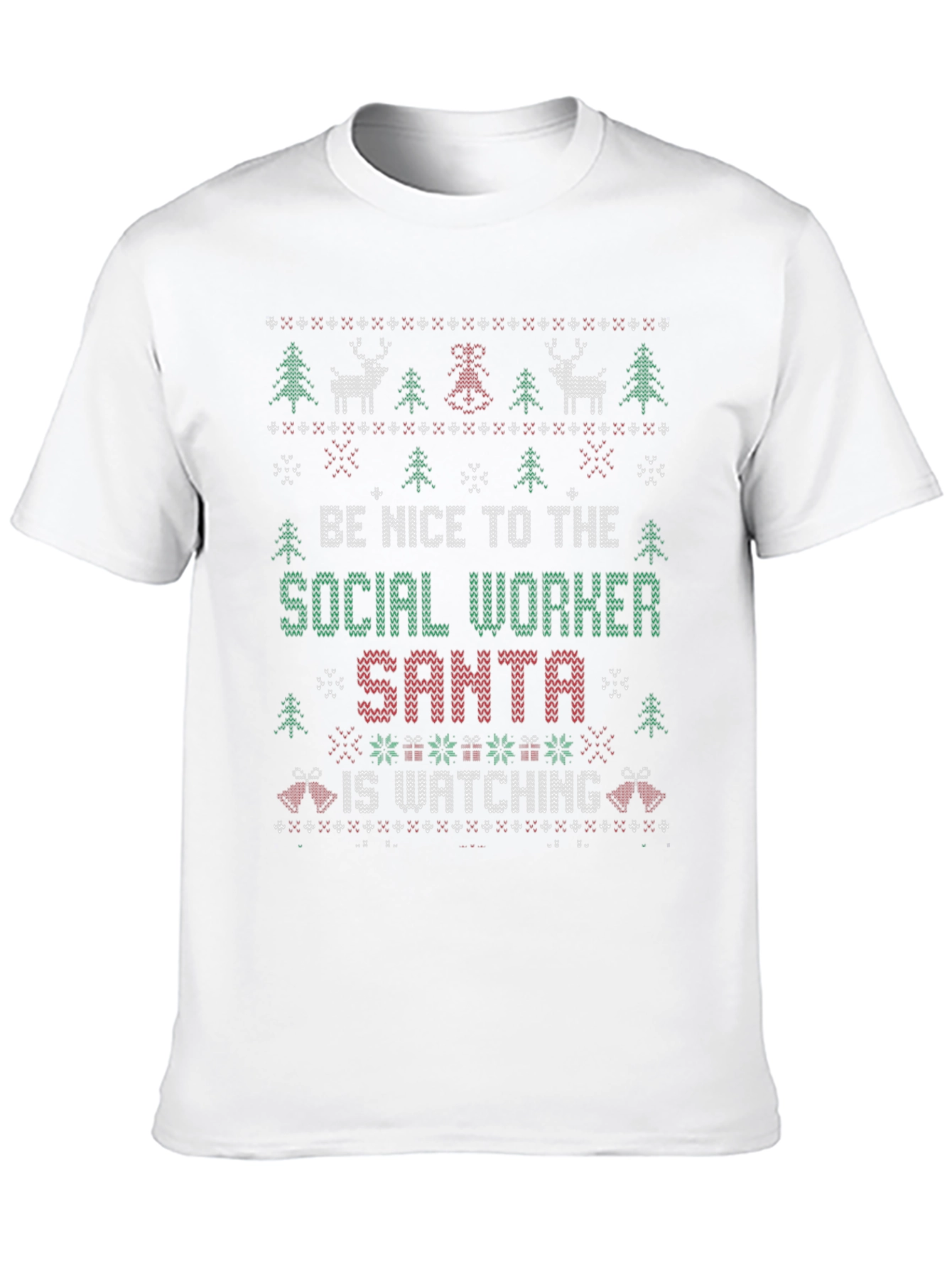 Social Worker Santa Ugly Christmas T-Shirt