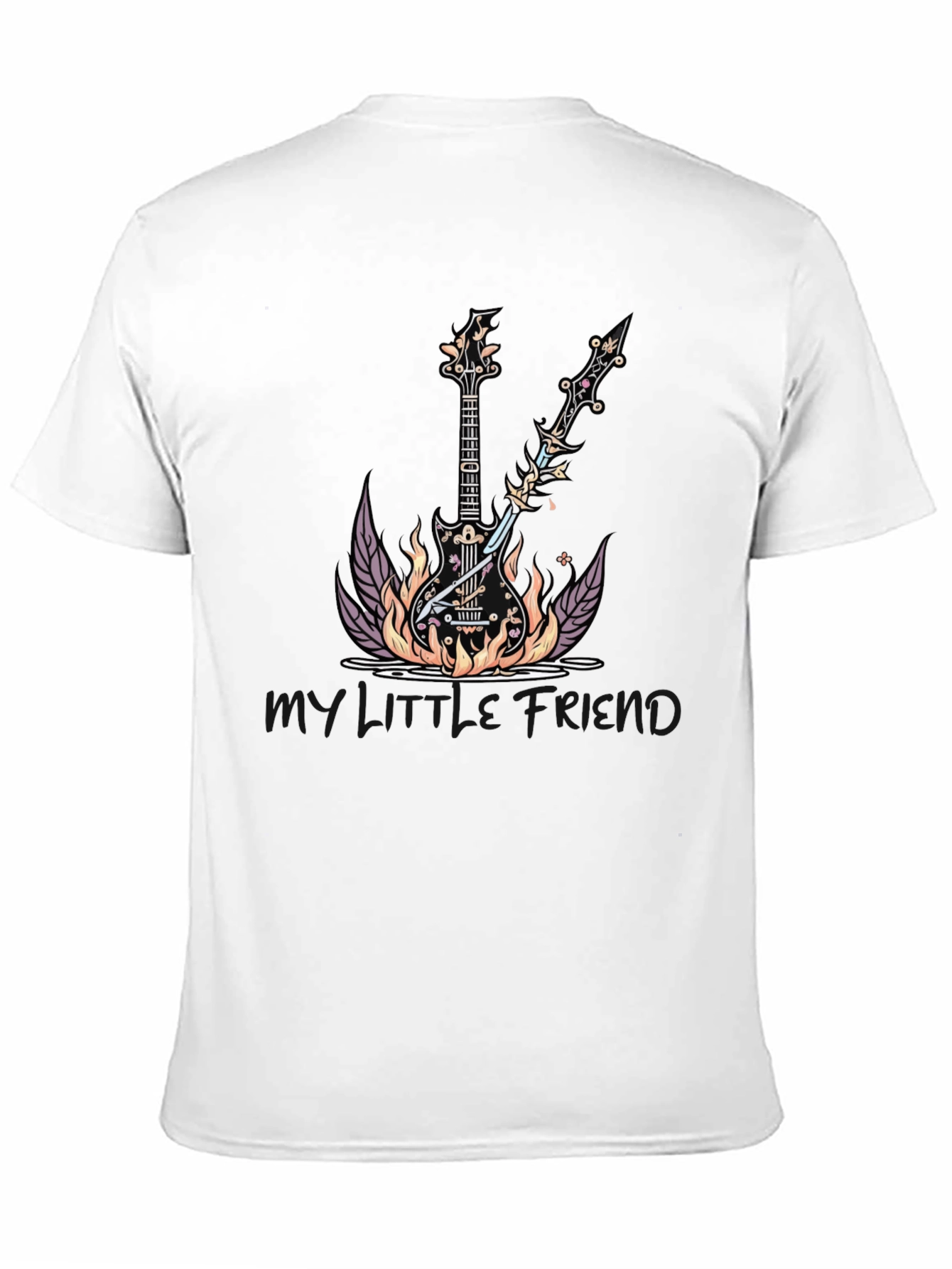 Fiery Guitar Graphic Tee - Rock Music Lover