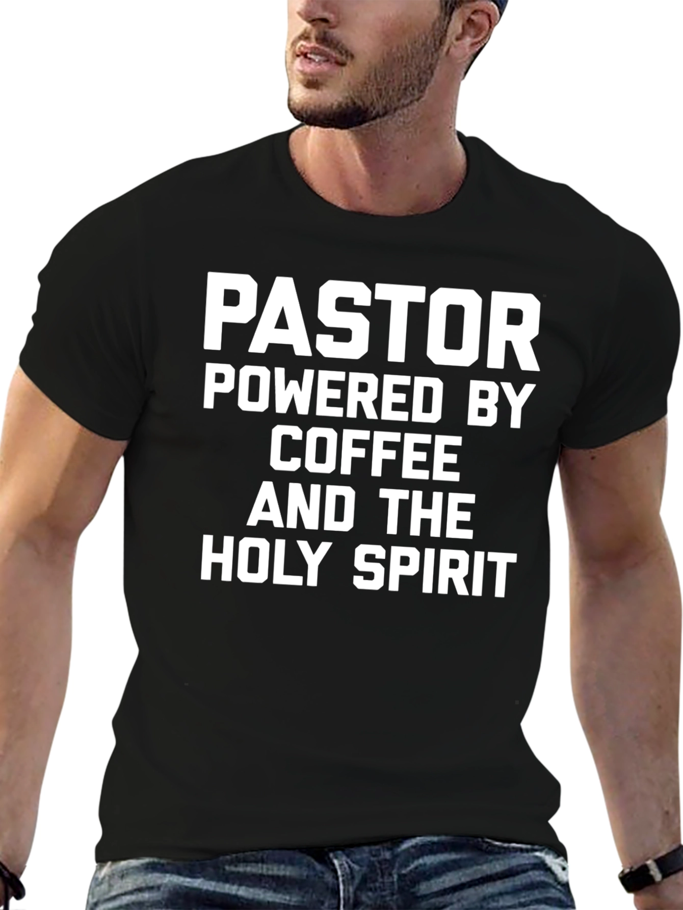 Pastor Powered By Coffee & Holy Spirit T-Shirt
