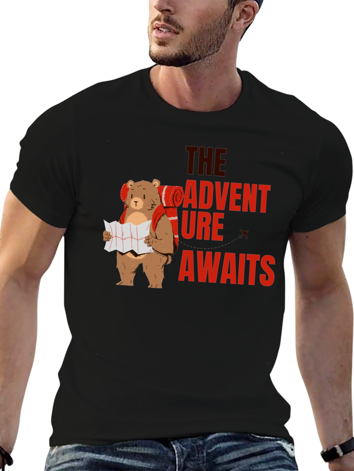 Adventure Awaits Bear Graphic Tee