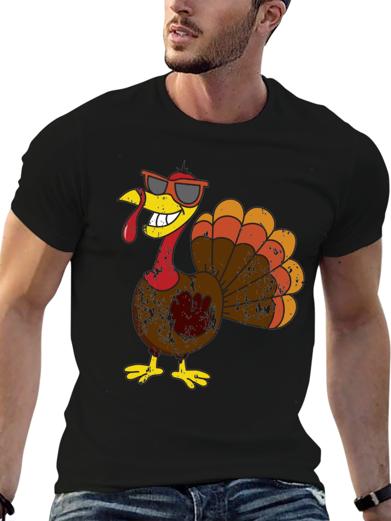 Cool Turkey Graphic Tee - Thanksgiving Humor