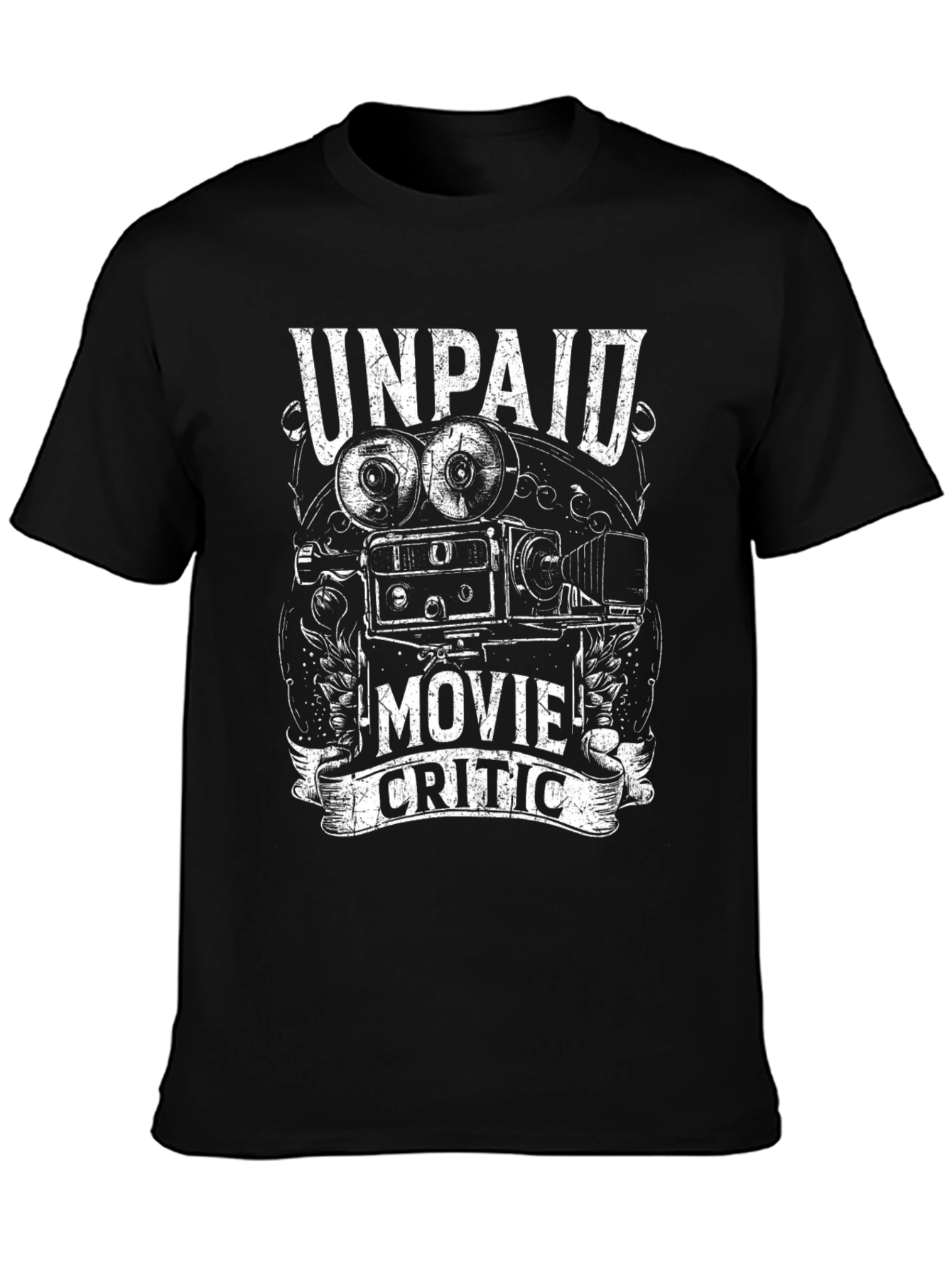 Unpaid Movie Critic Black T-Shirt