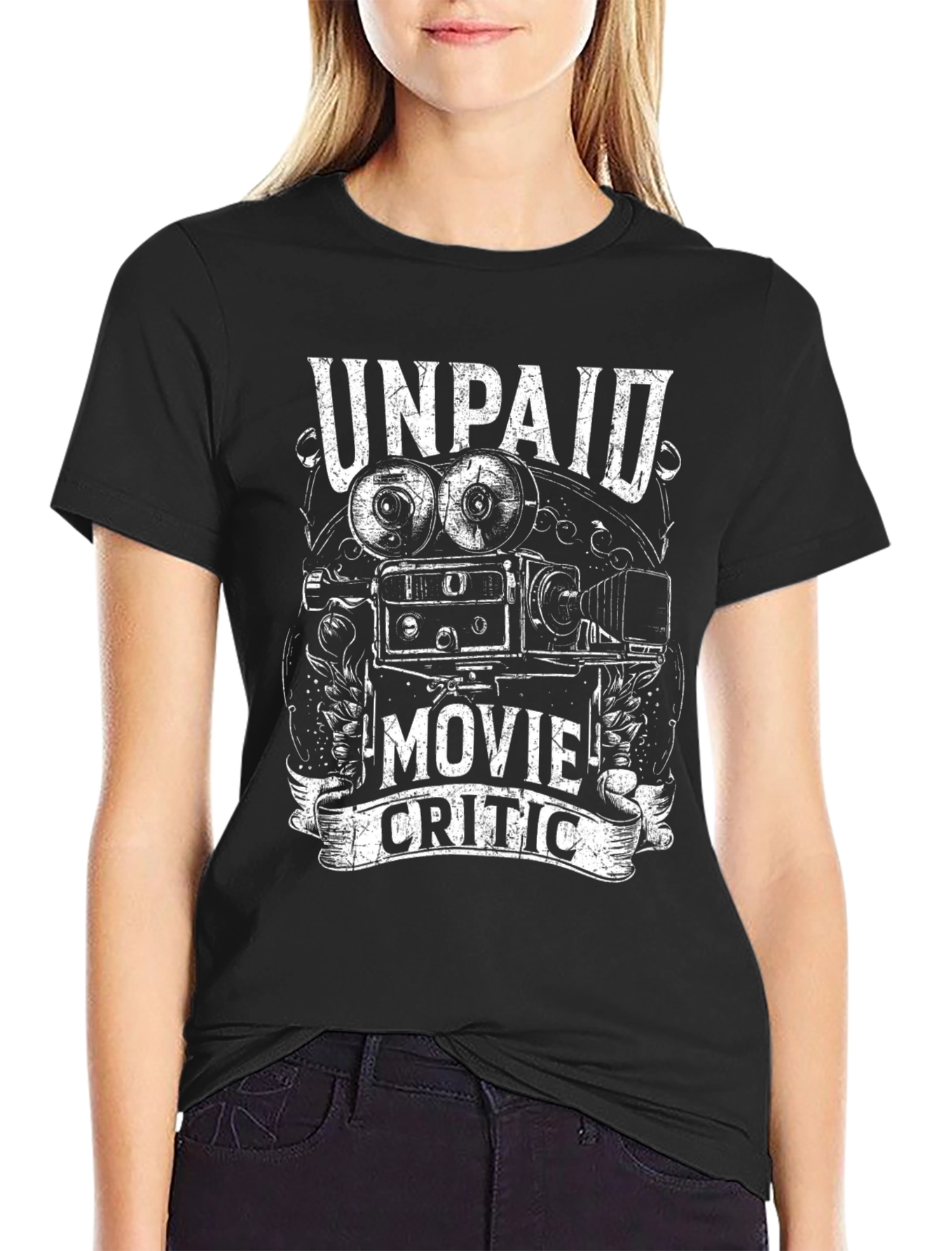 Unpaid Movie Critic Black T-Shirt