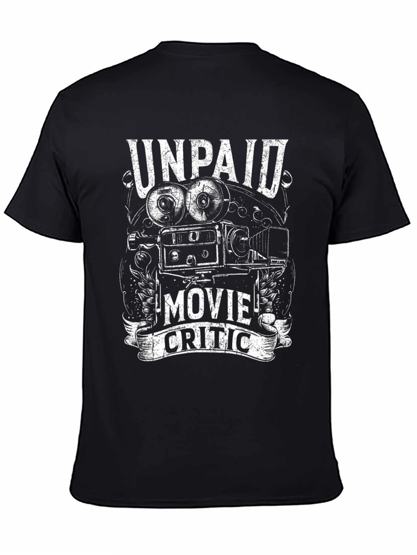 Unpaid Movie Critic Black T-Shirt