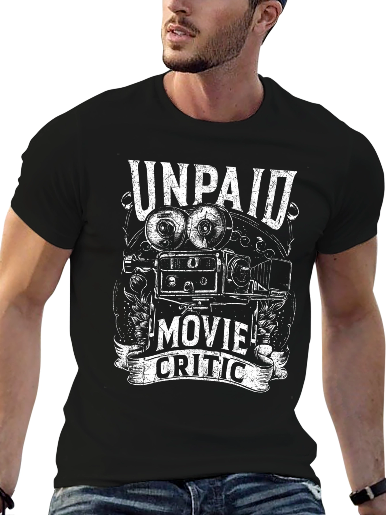 Unpaid Movie Critic Black T-Shirt