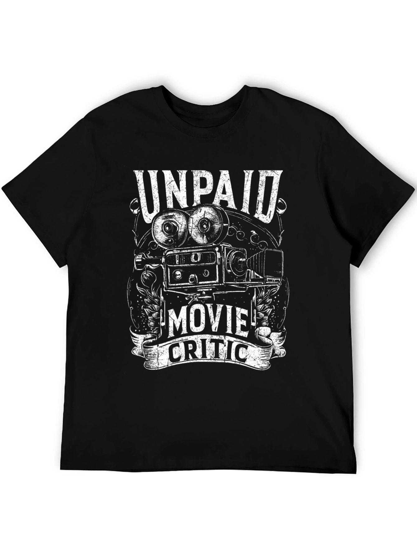 Unpaid Movie Critic Black T-Shirt