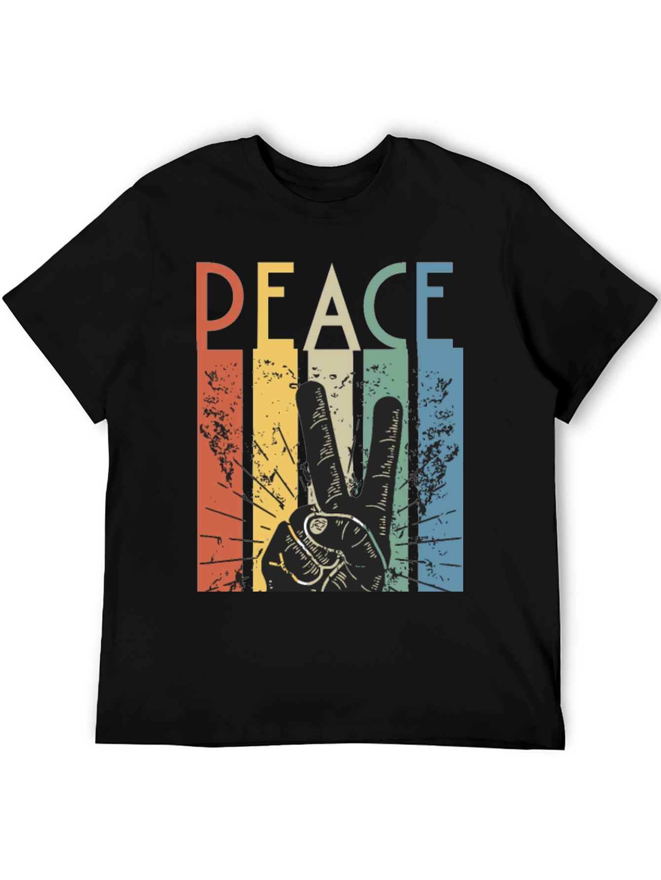 Retro Peace Sign Graphic T-Shirt