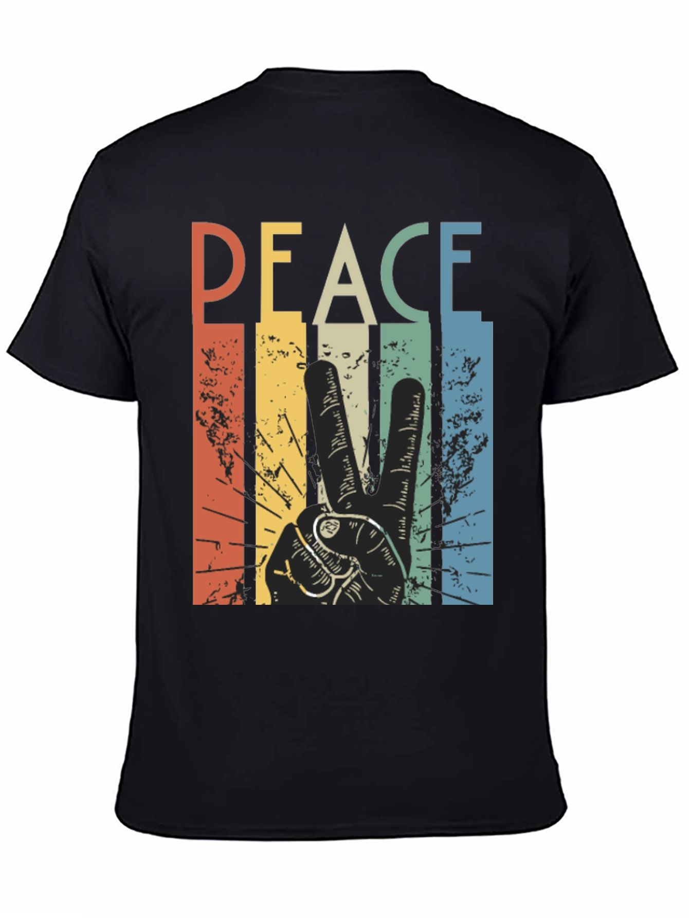 Retro Peace Sign Graphic T-Shirt