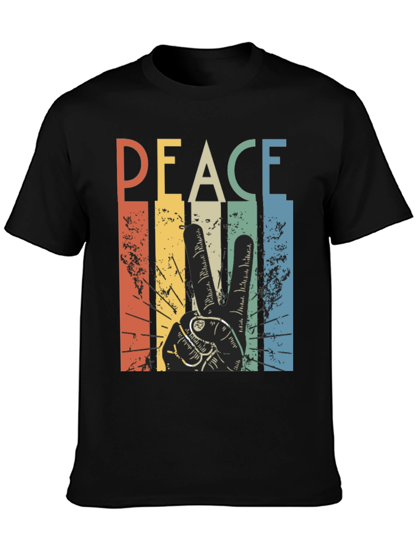 Retro Peace Sign Graphic T-Shirt