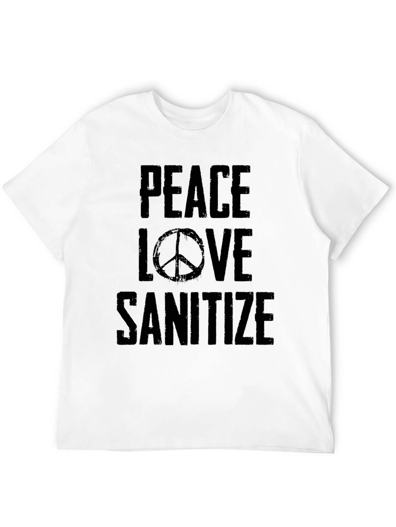 Peace Love Sanitize Black T-Shirt
