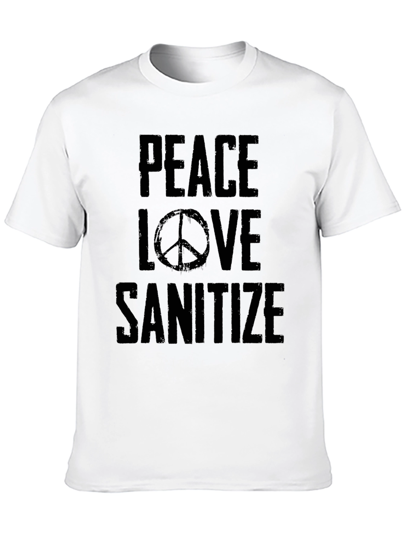 Peace Love Sanitize Black T-Shirt