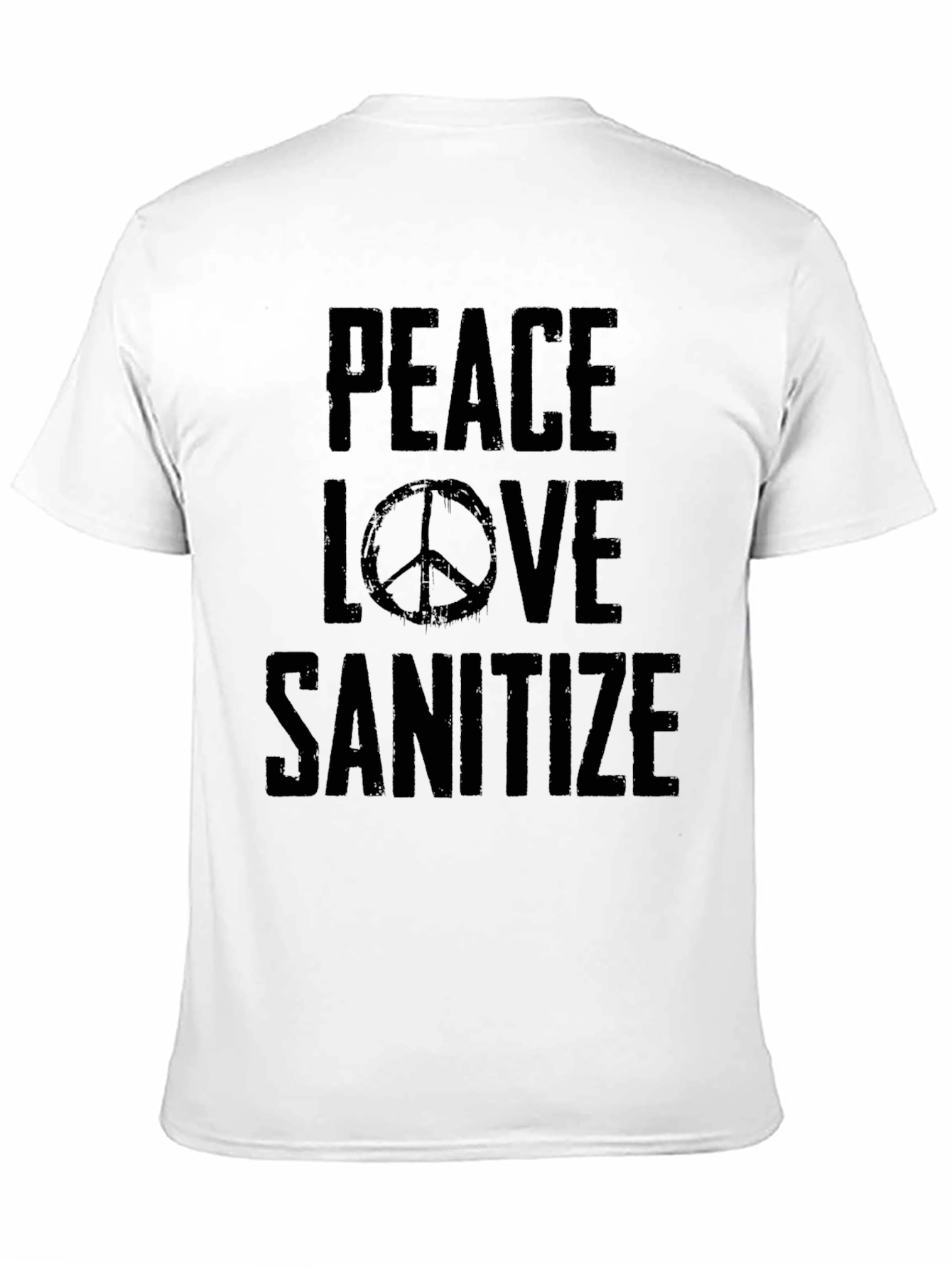 Peace Love Sanitize Black T-Shirt