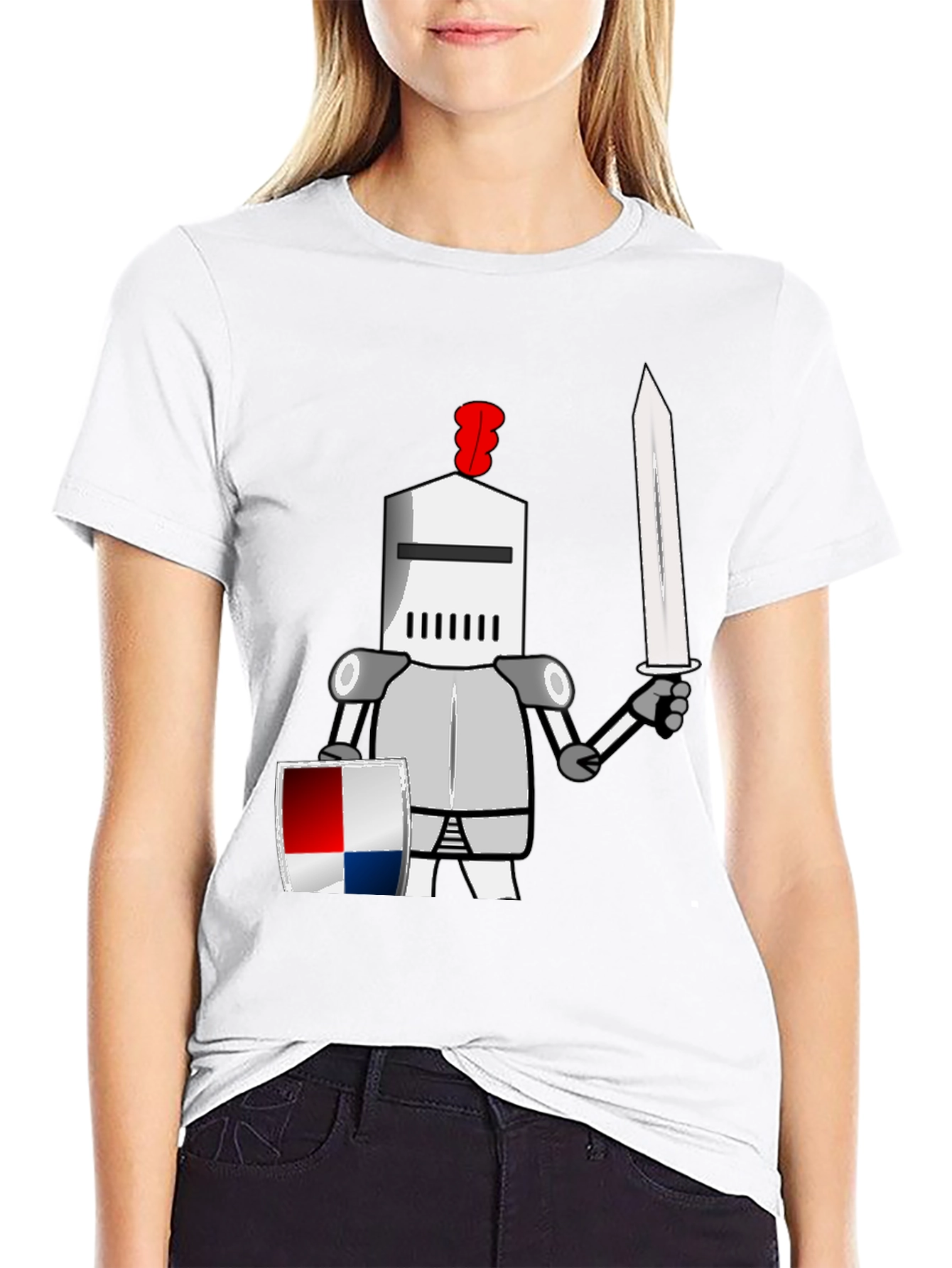 Knight Cartoon Graphic T-Shirt - Unique Design