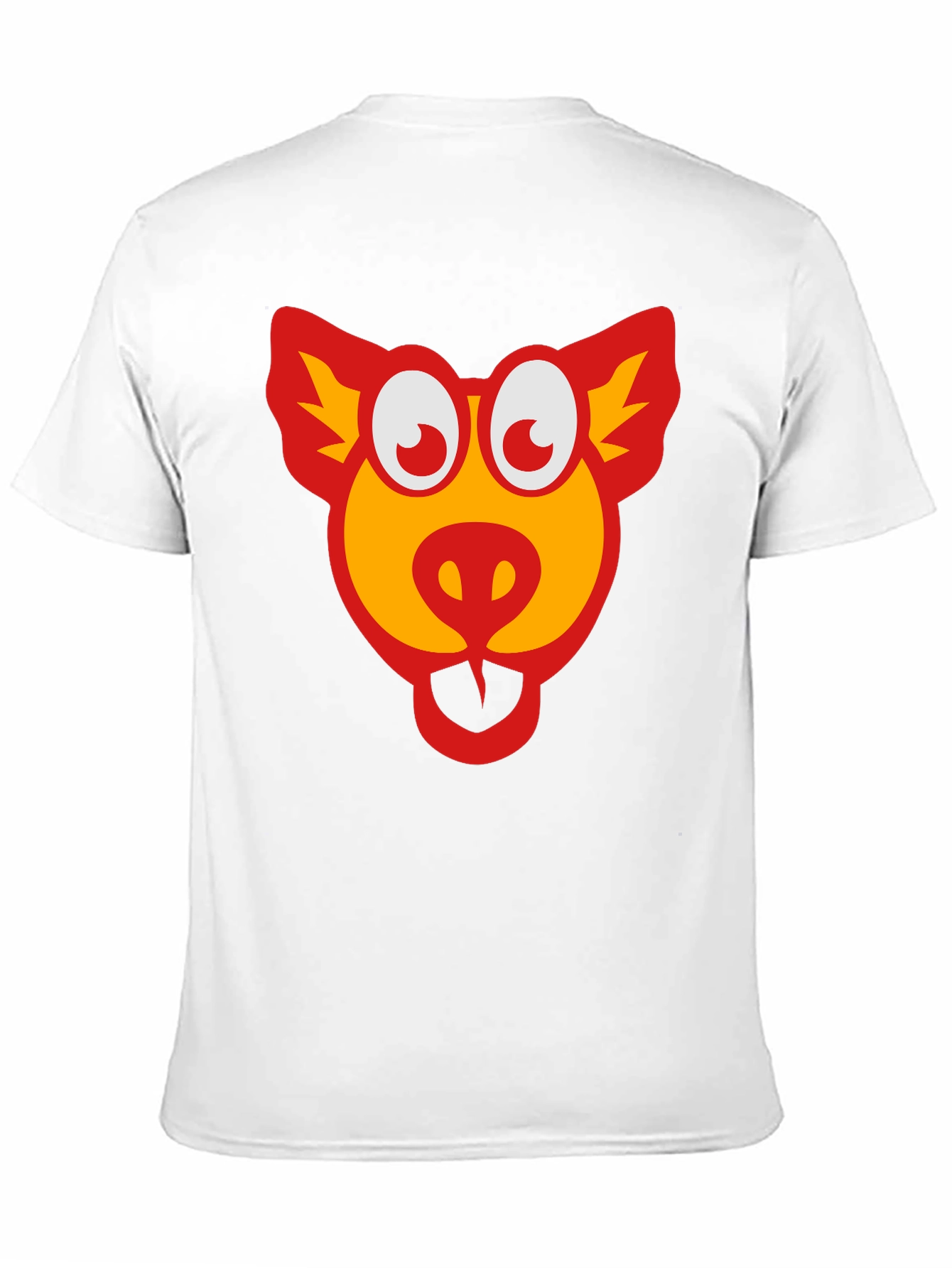 Cartoon Pig Graphic Black T-Shirt