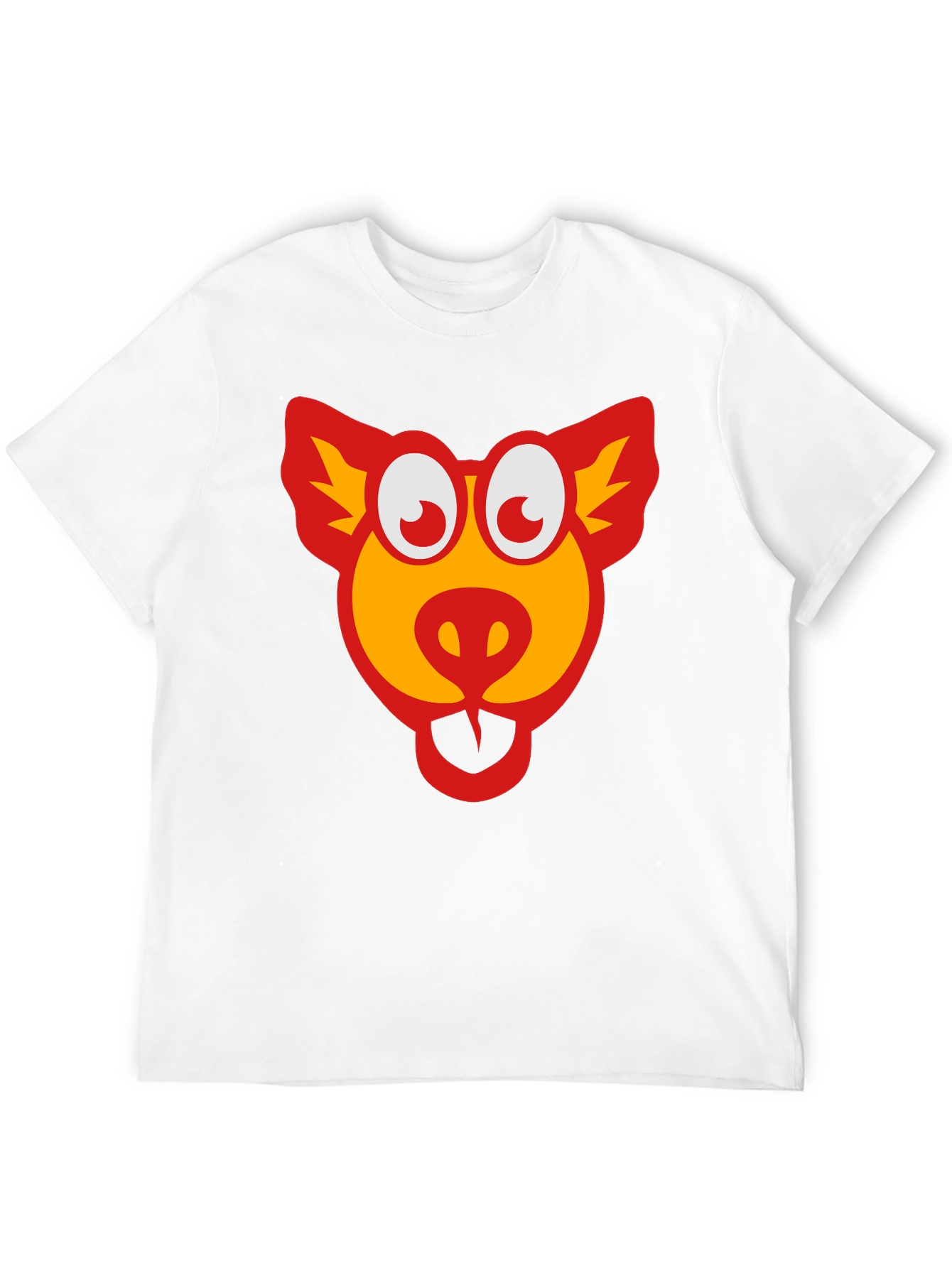 Cartoon Pig Graphic Black T-Shirt