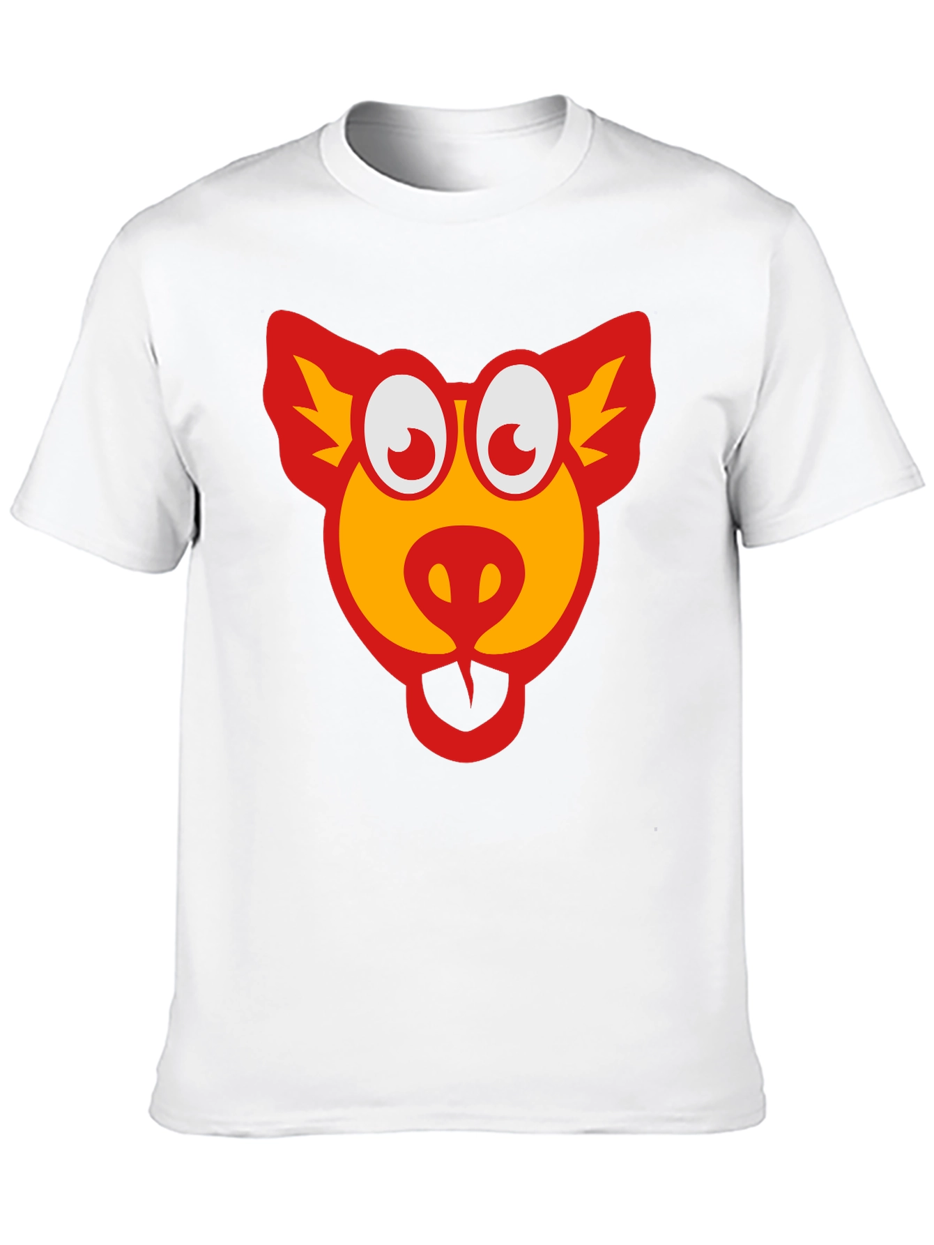Cartoon Pig Graphic Black T-Shirt