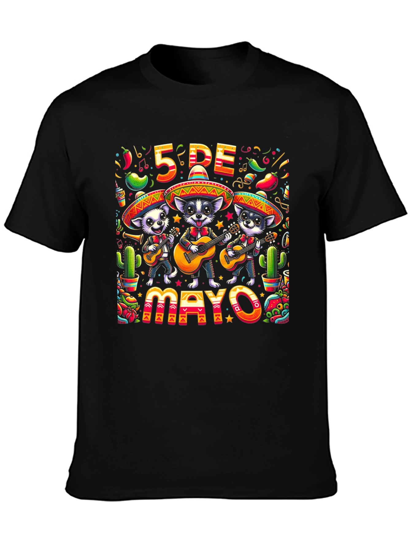 Cinco de Mayo Dogs T-Shirt - Festive Fiesta