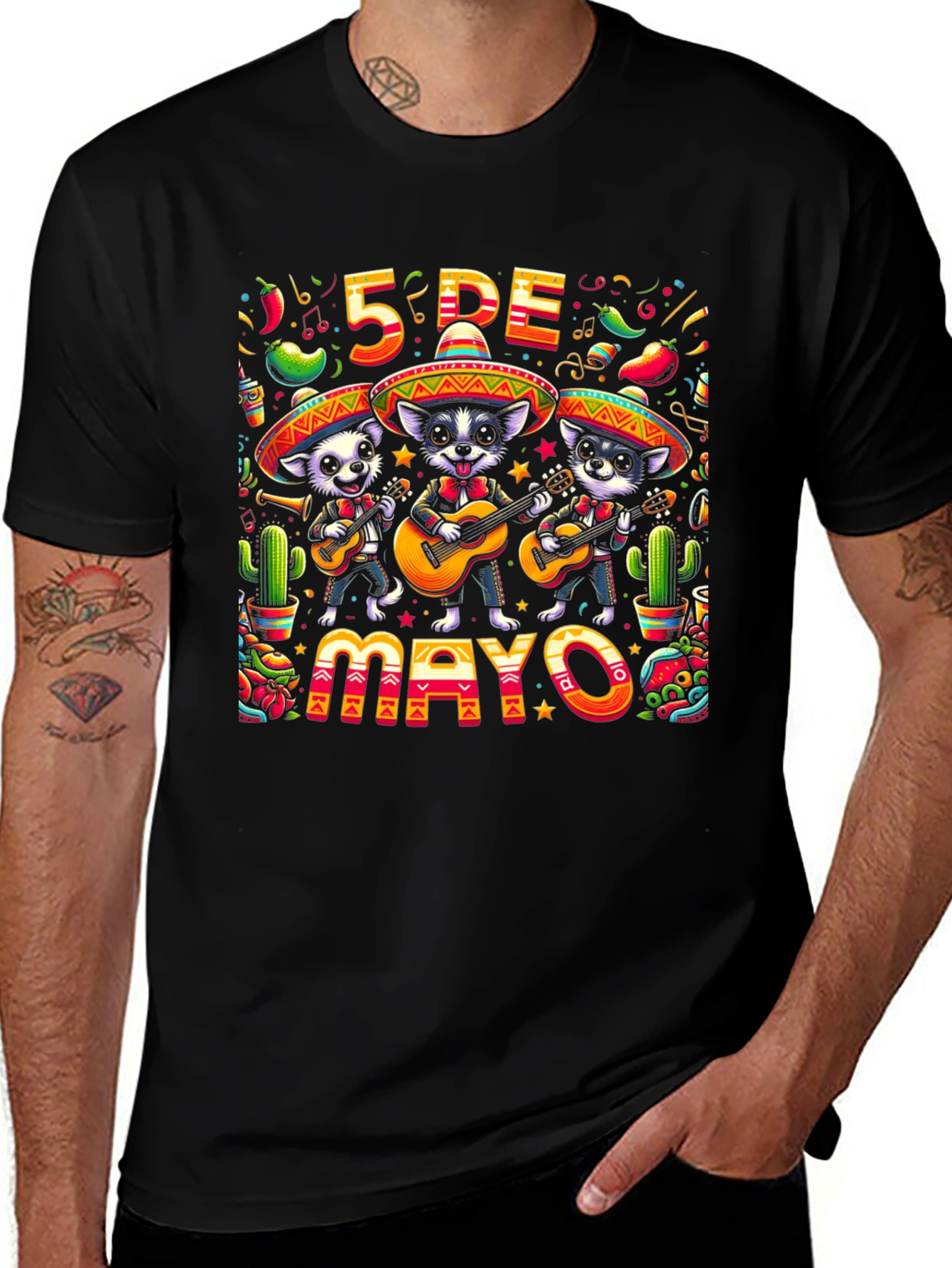 Cinco de Mayo Dogs T-Shirt - Festive Fiesta