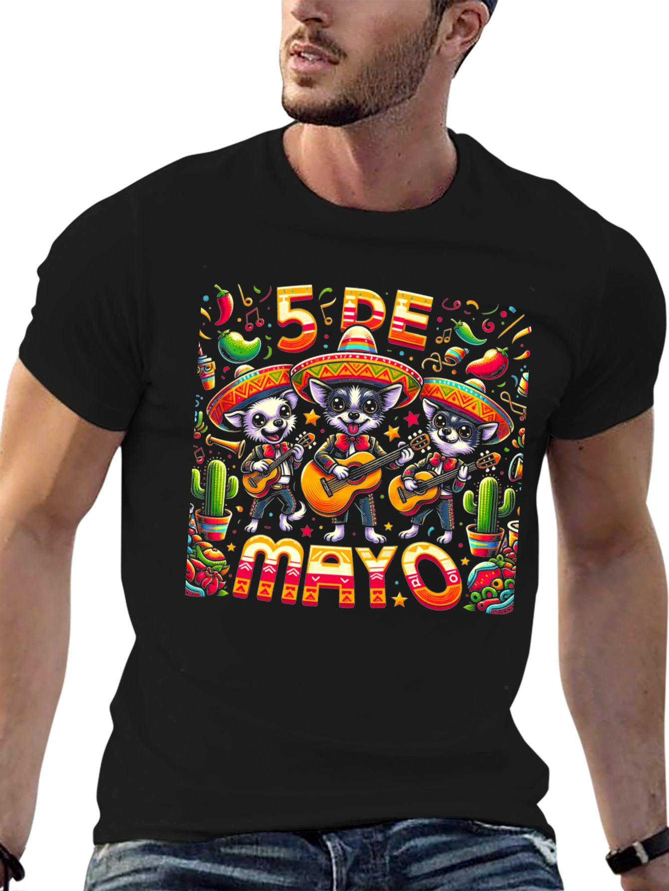 Cinco de Mayo Dogs T-Shirt - Festive Fiesta