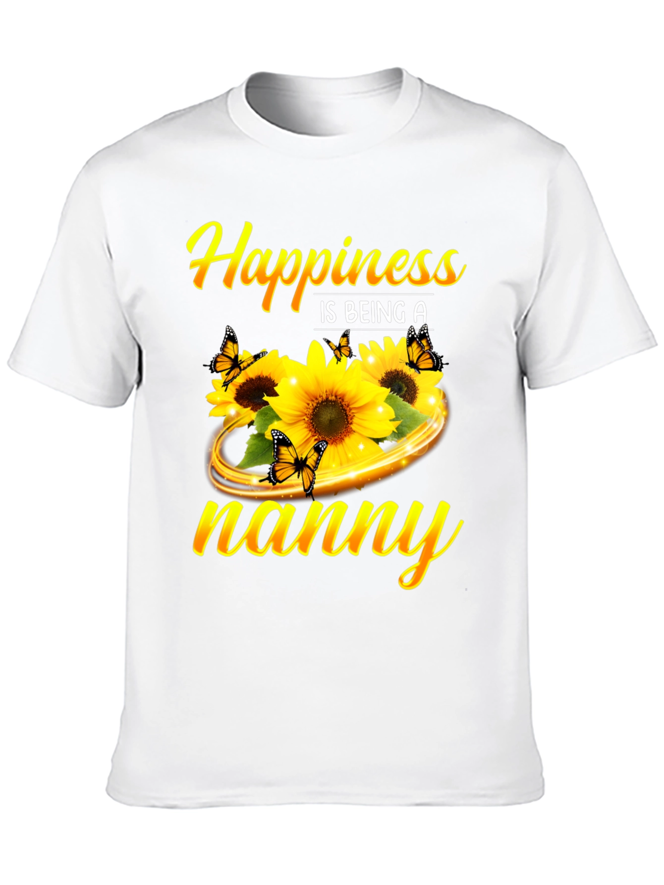 Happiness is Being a Nanny Sunflower T-Shirt