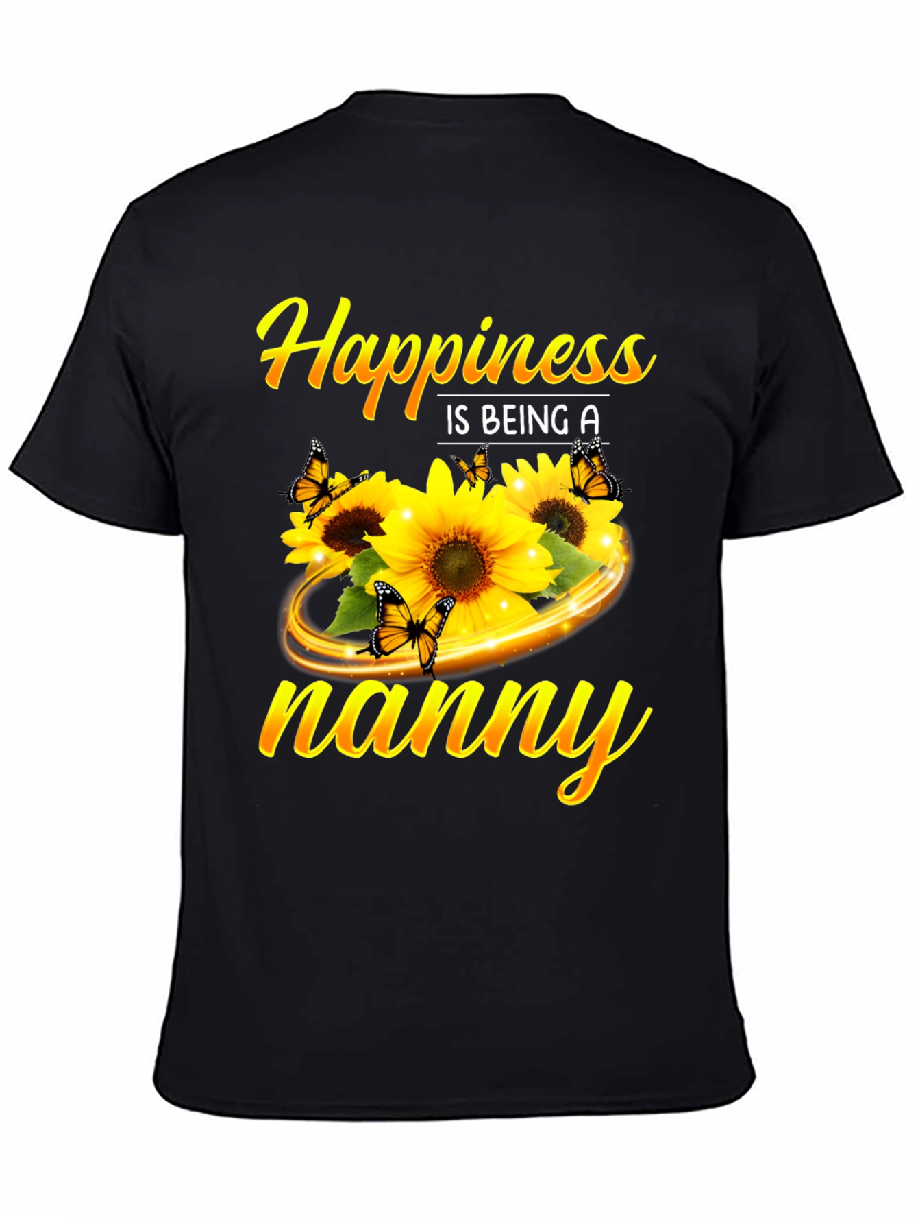 Happiness is Being a Nanny Sunflower T-Shirt