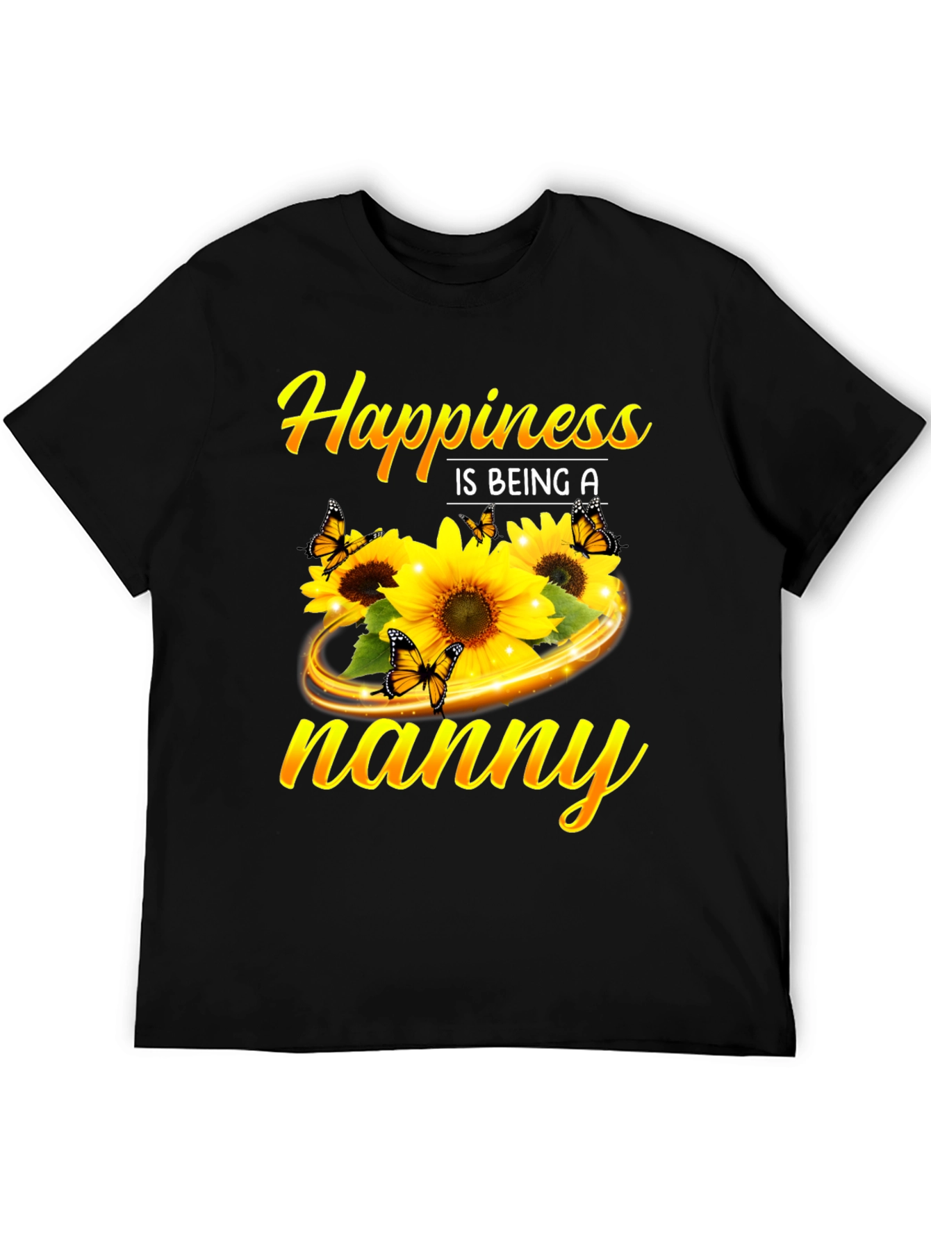 Happiness is Being a Nanny Sunflower T-Shirt
