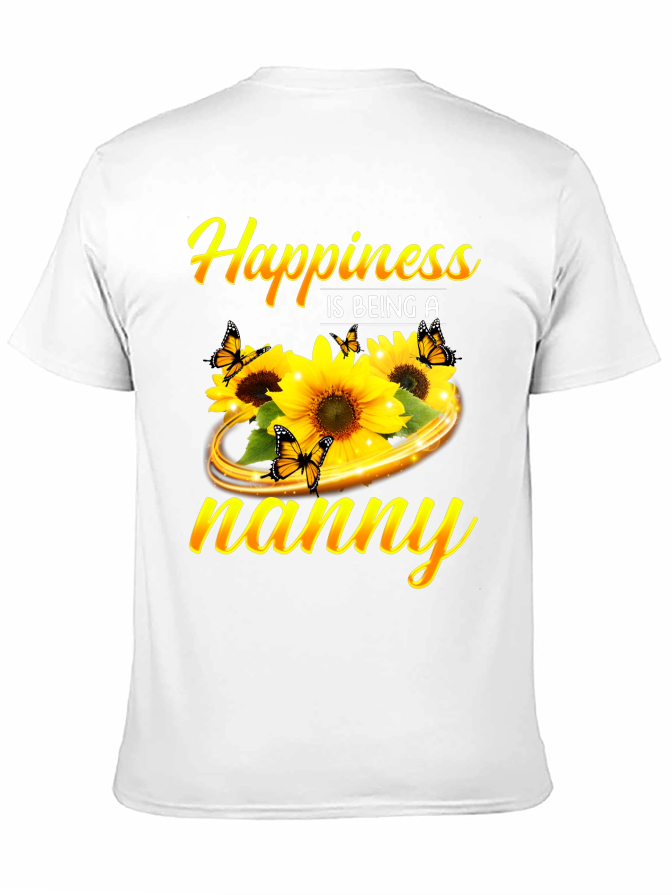 Happiness is Being a Nanny Sunflower T-Shirt