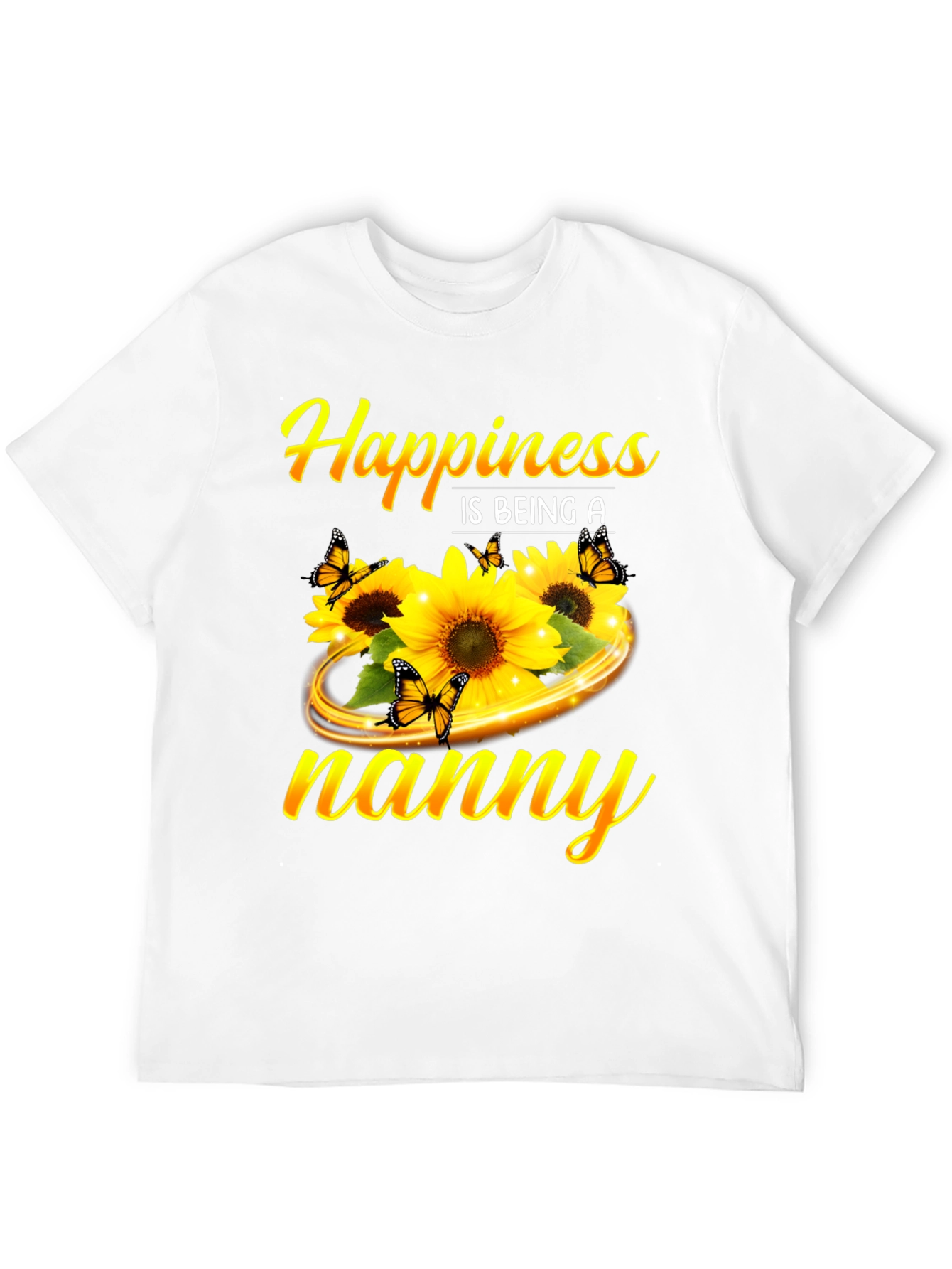 Happiness is Being a Nanny Sunflower T-Shirt