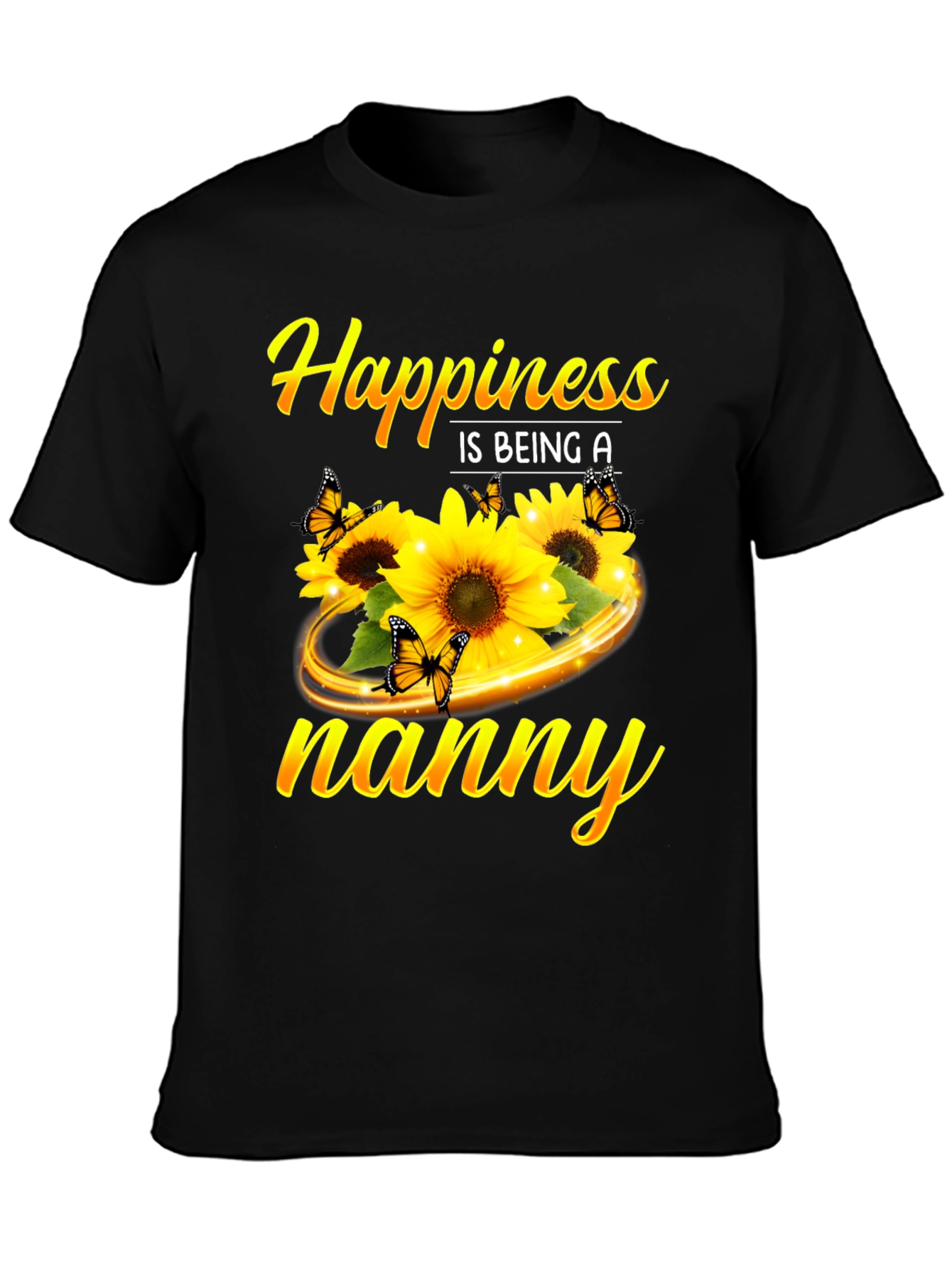 Happiness is Being a Nanny Sunflower T-Shirt