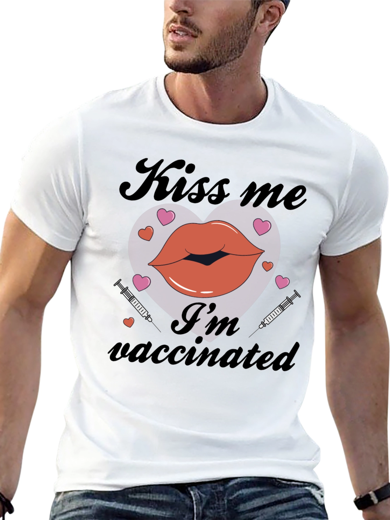 Kiss Me Im Vaccinated T-Shirt