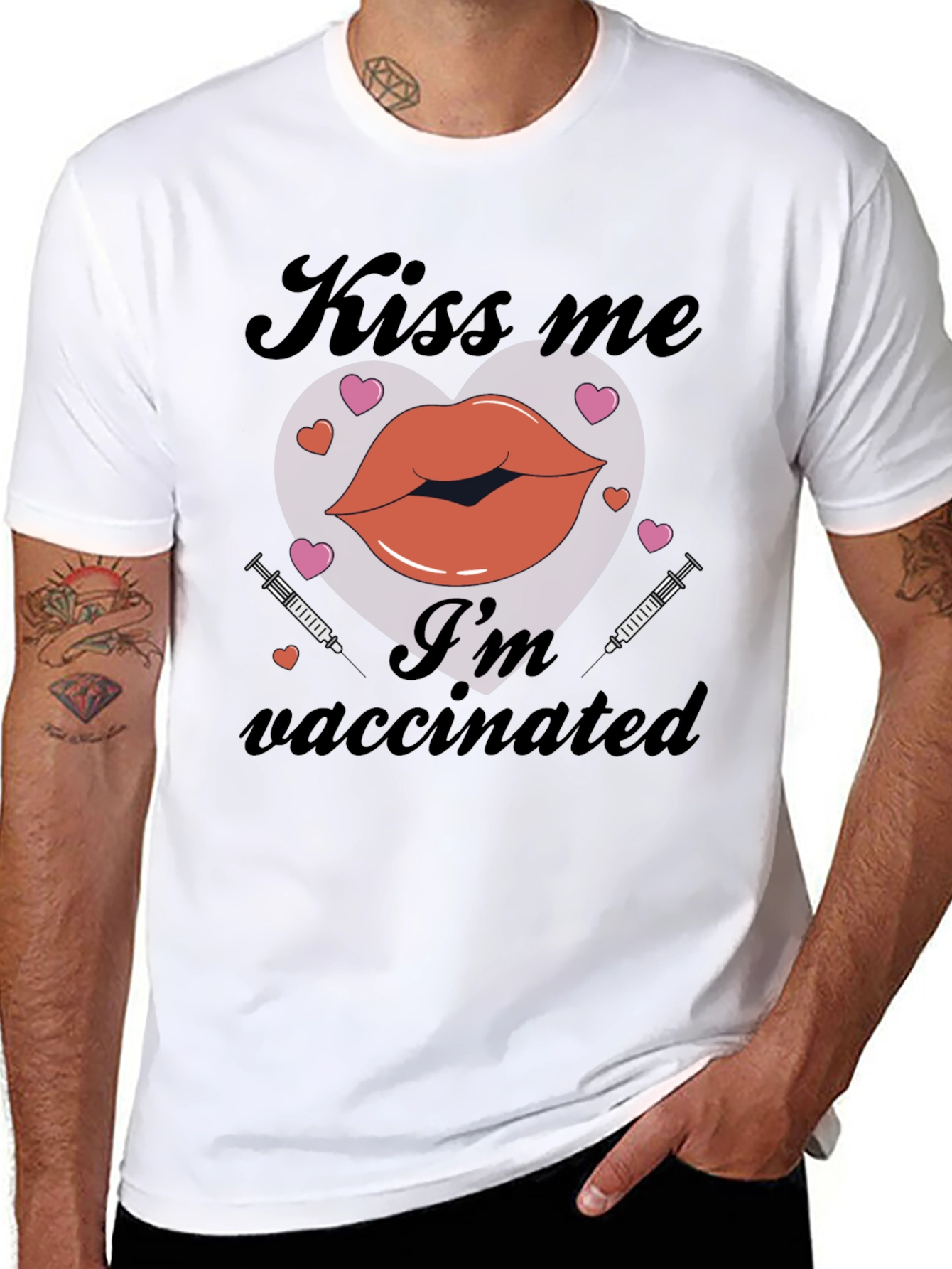 Kiss Me Im Vaccinated T-Shirt