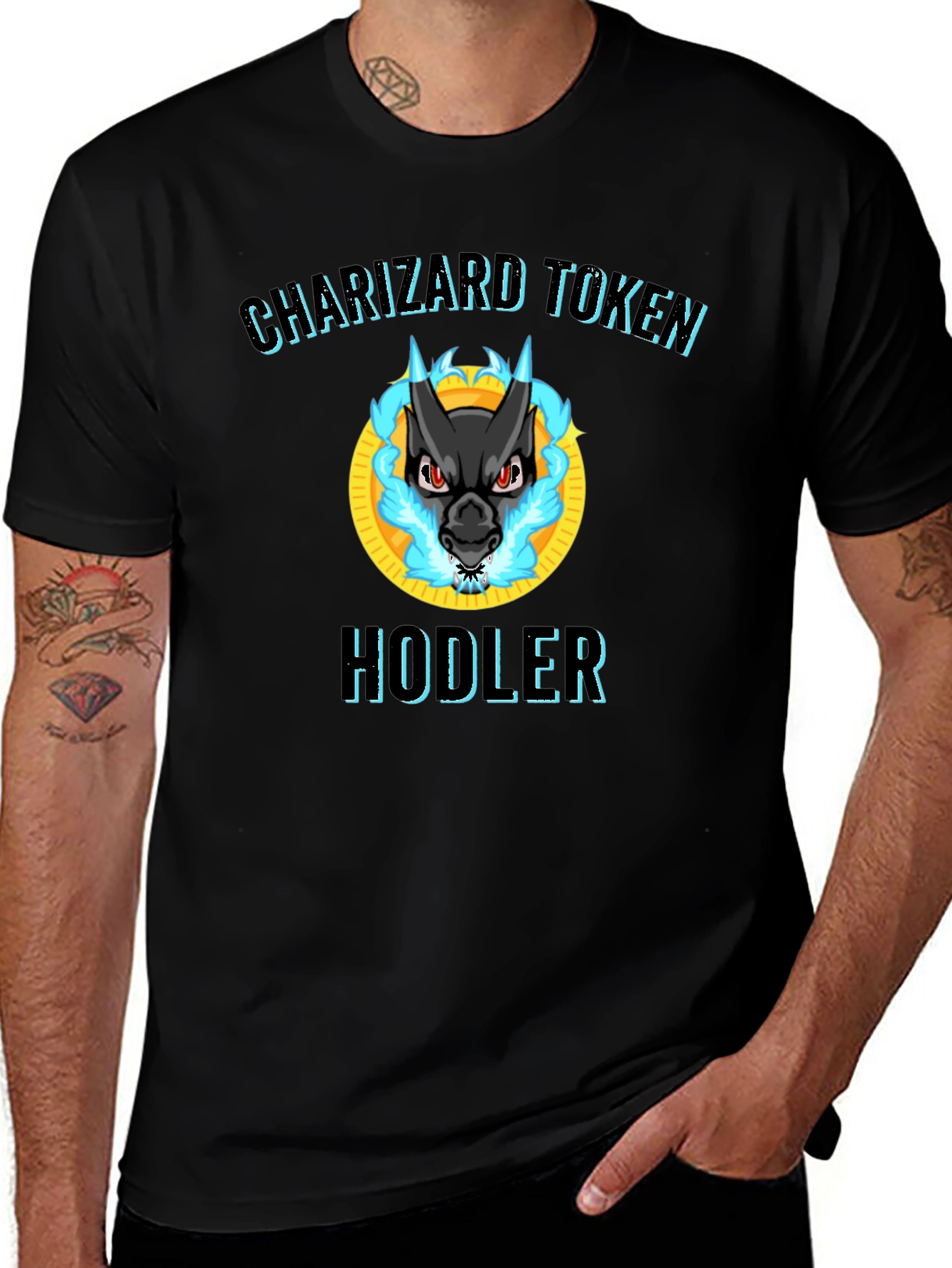 Charizard Token Hodler Black T-Shirt