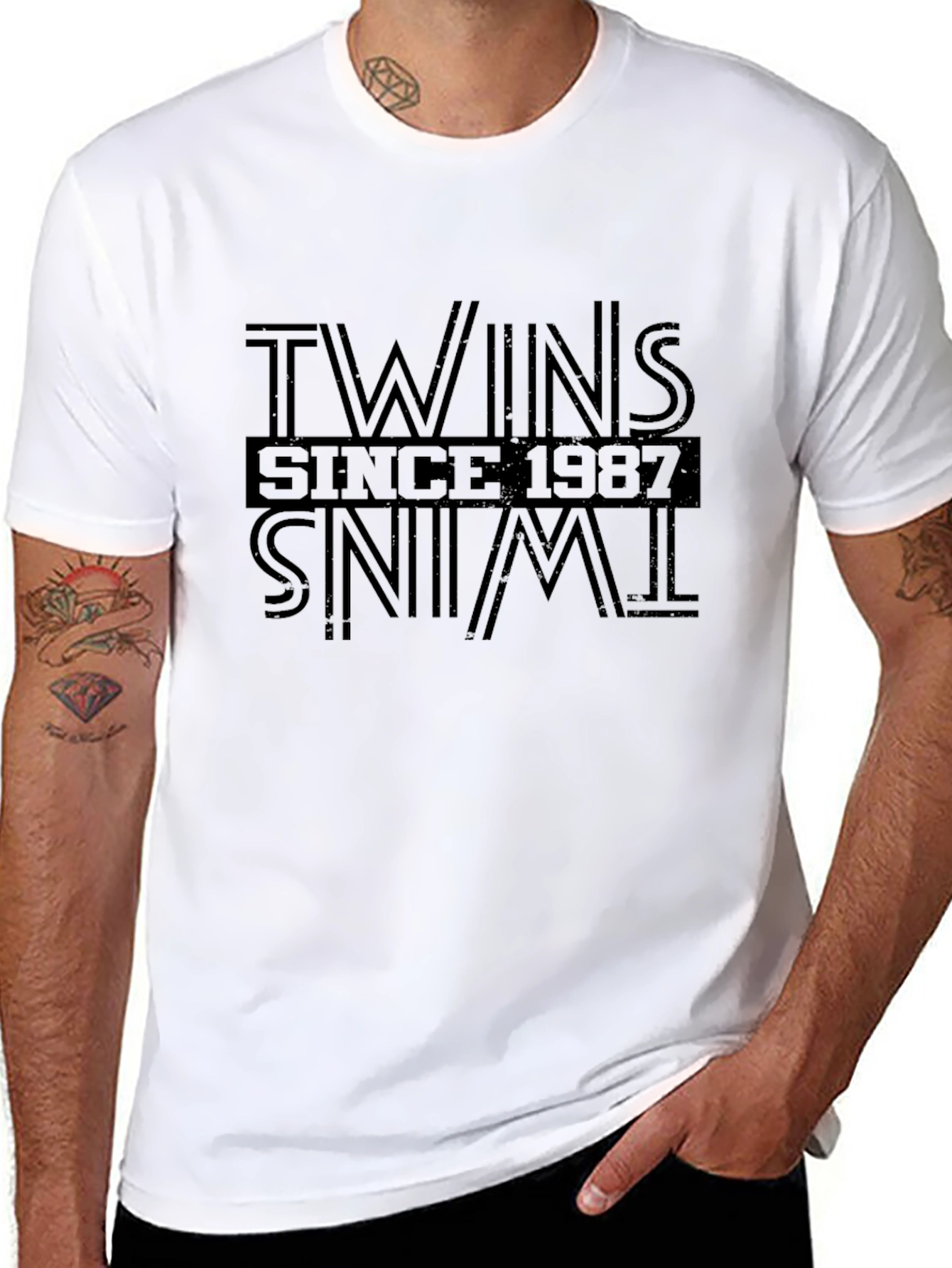 Twins Since 1987 Black T-Shirt