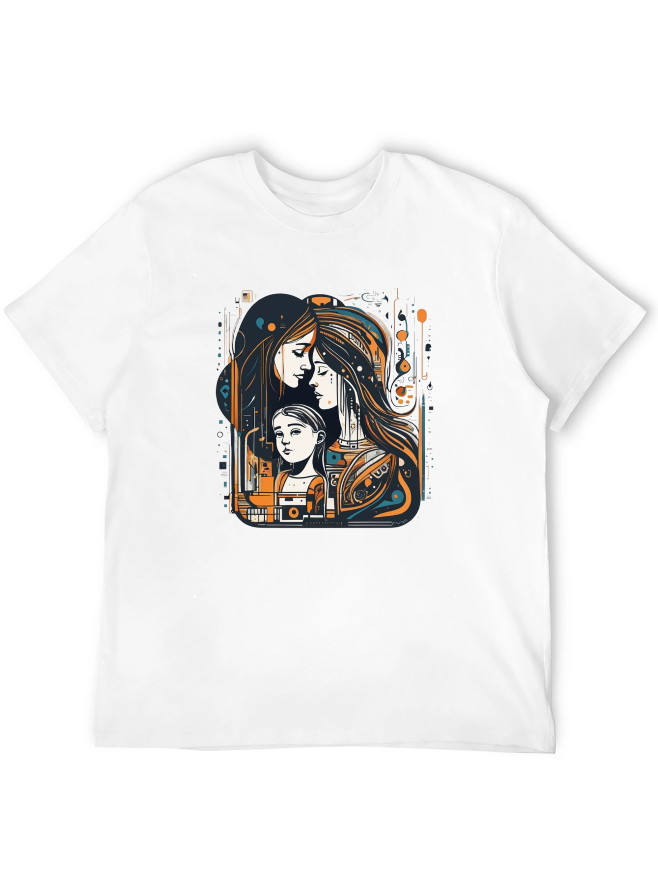 Unique Graphic Tee - Mother & Child Art Print