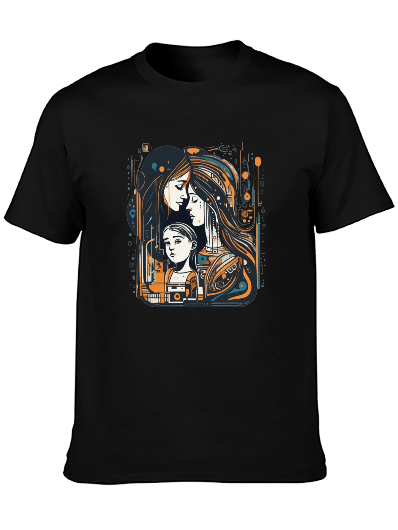 Unique Graphic Tee - Mother & Child Art Print