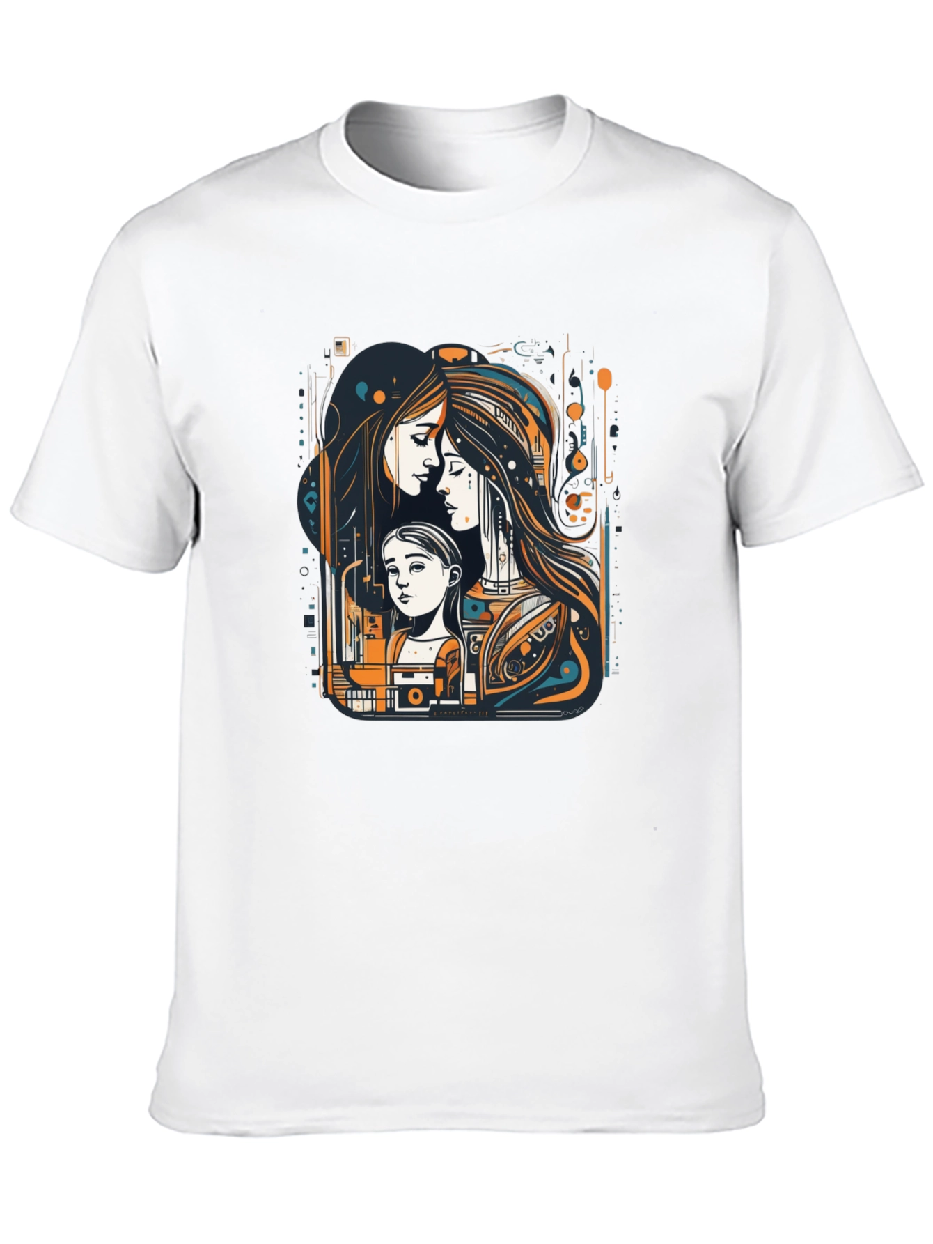 Unique Graphic Tee - Mother & Child Art Print
